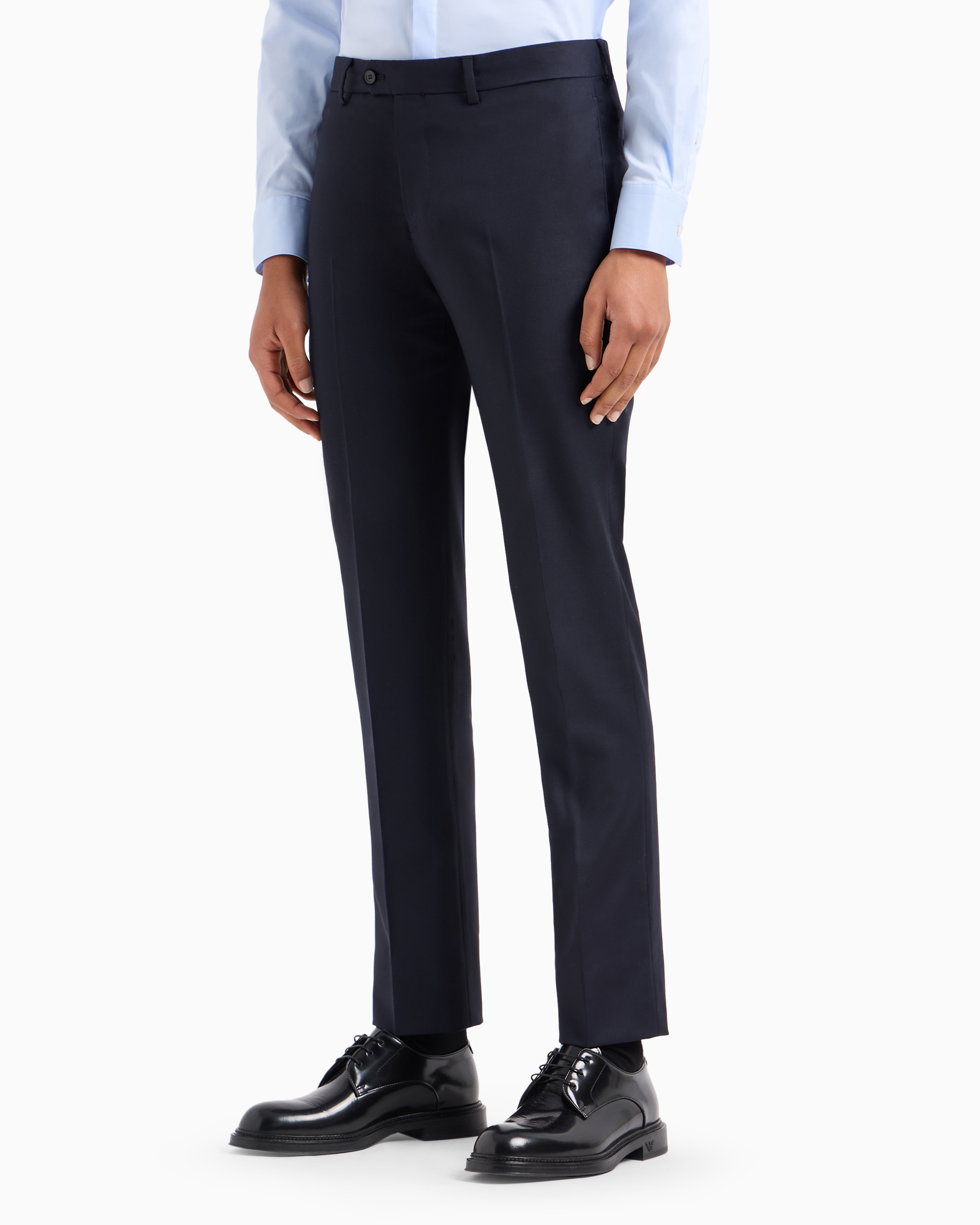 パンツ ウーステッド バージンウール製 クリース入り | Emporio