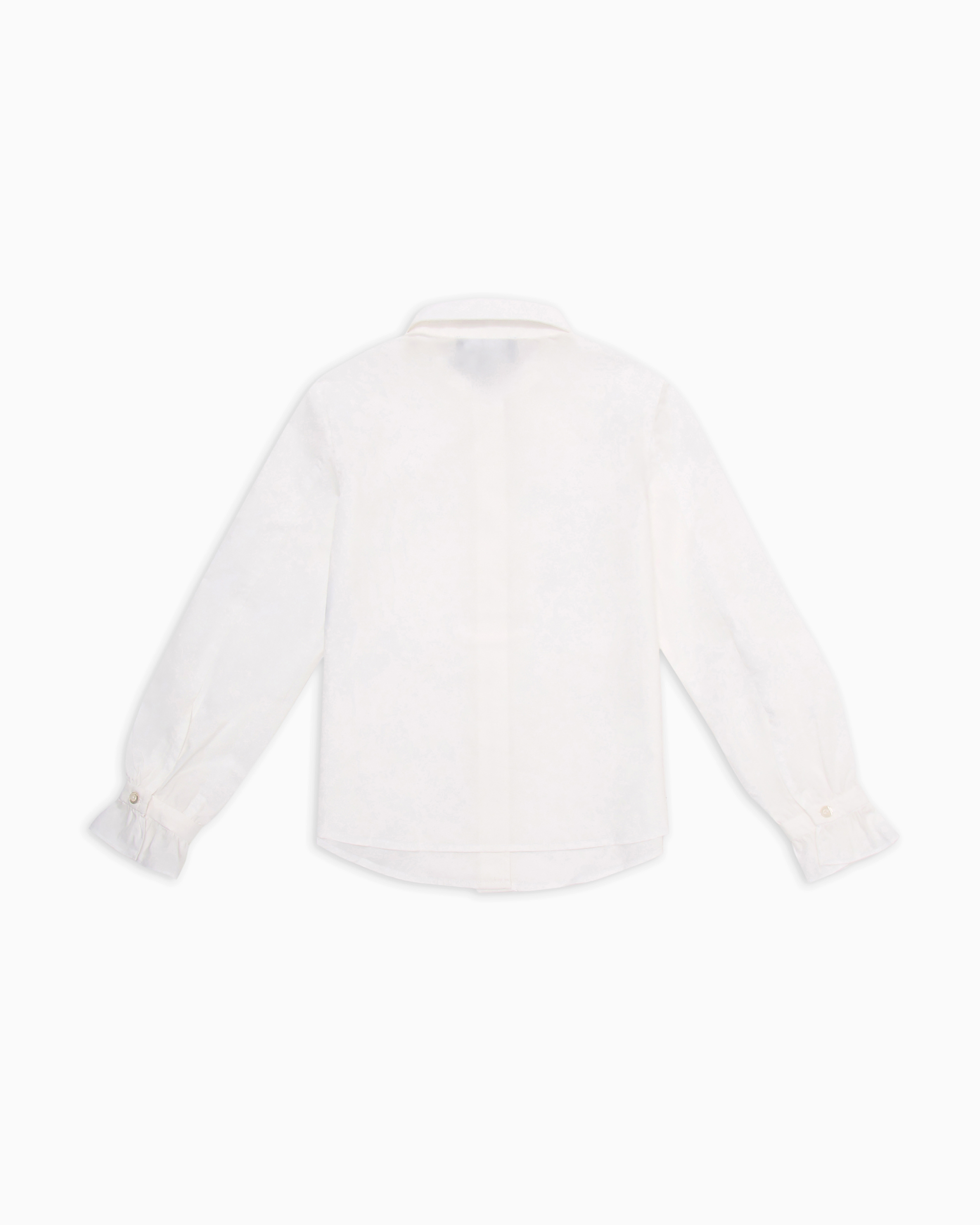 Emporio Armani - Poplin shirt with Peter Pan collar, Girl, White, Size: