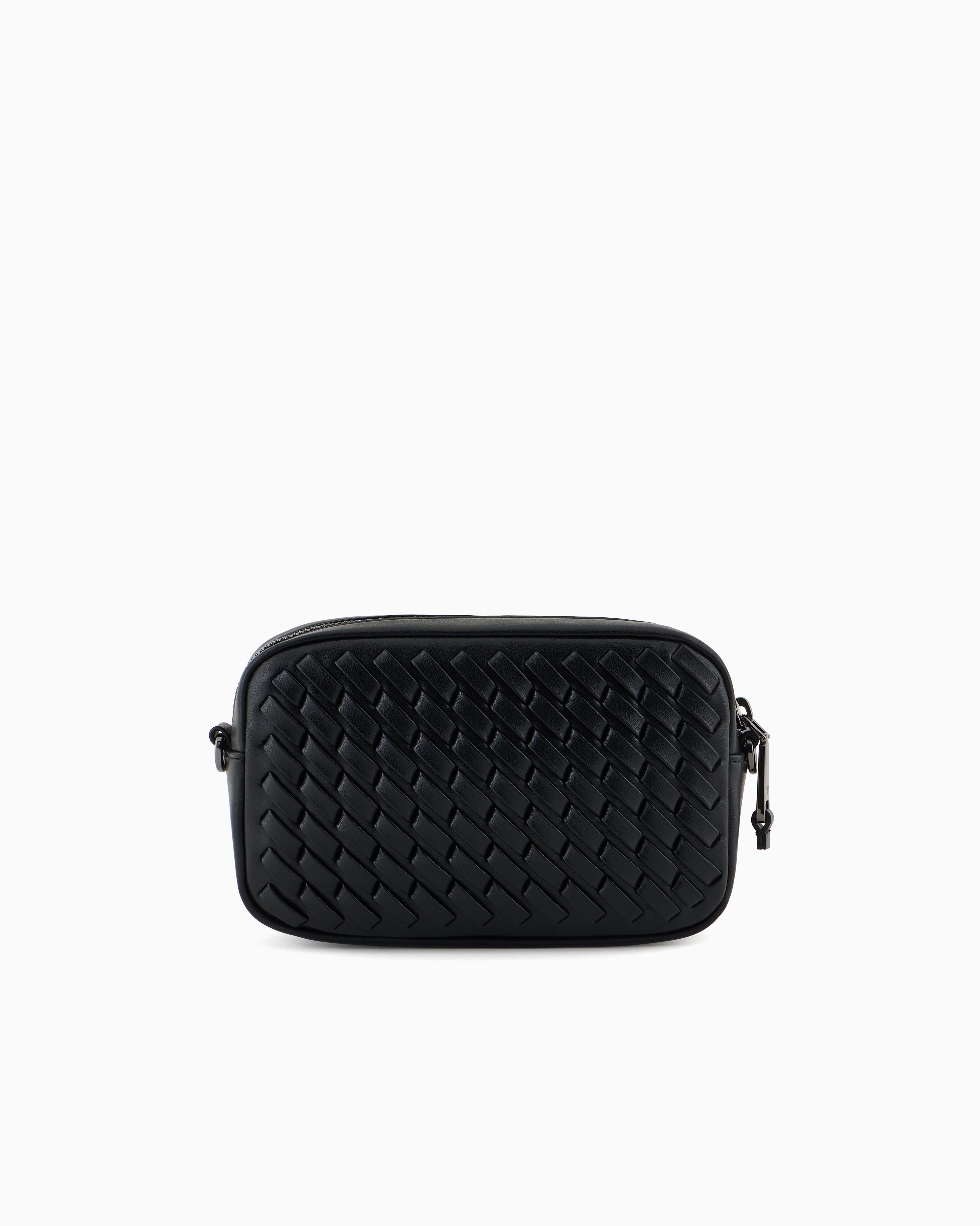 カメラケース 編み込みレザー チェーンショルダーストラップ