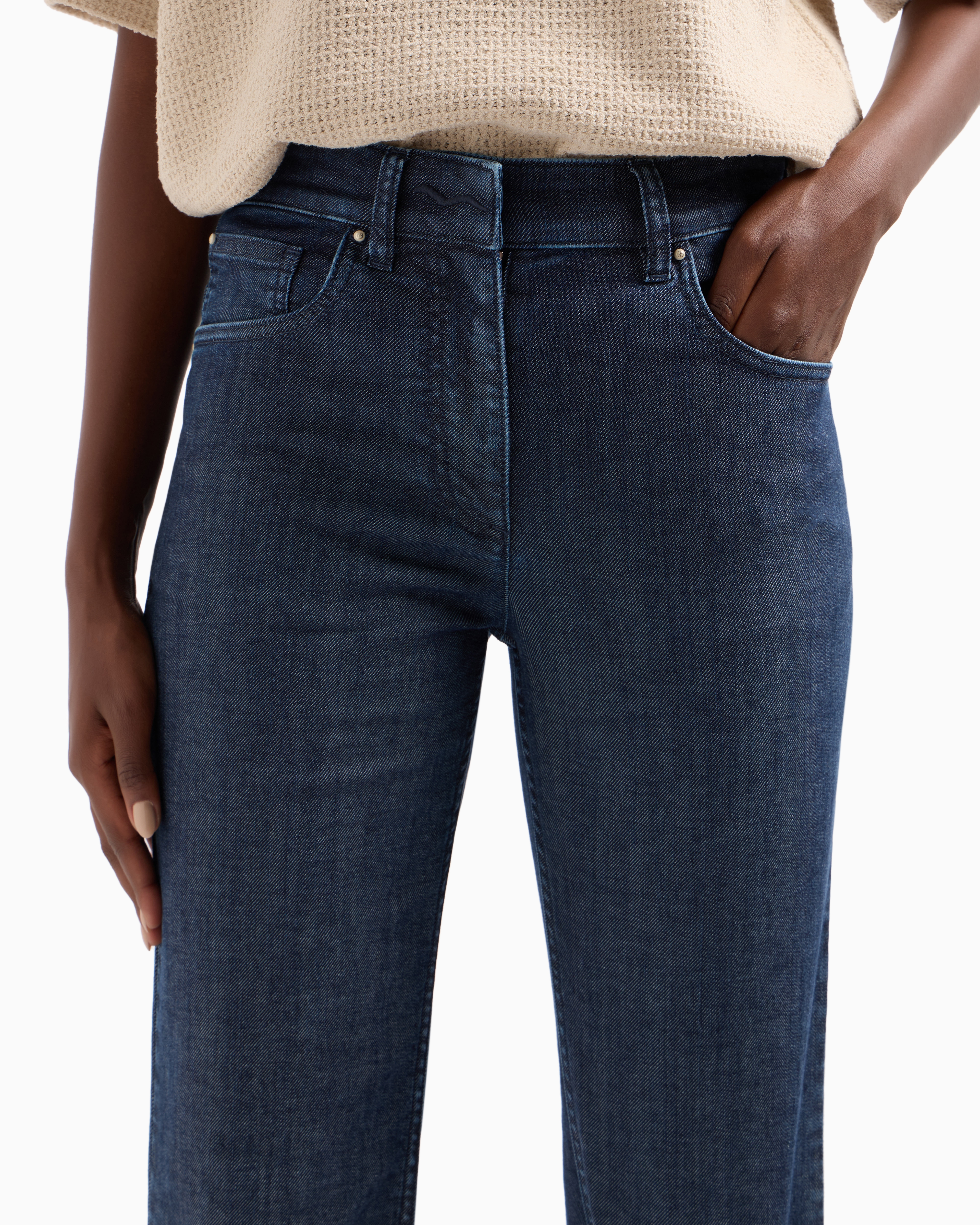 Denim Collection 5ポケットフレアパンツ ストレッチデニム