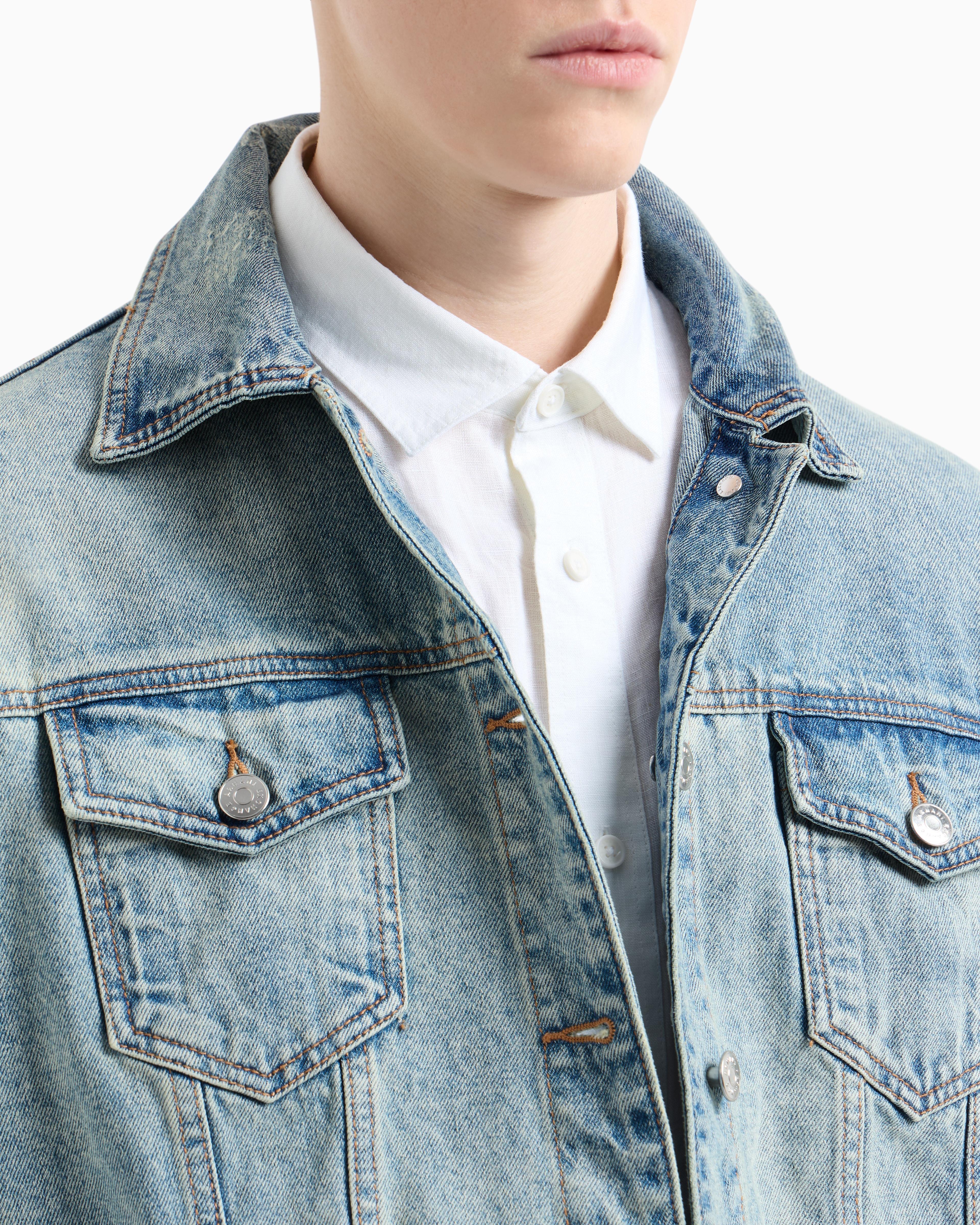 Armani Exchange - Regular fit linen shirt, Man, White, Size: