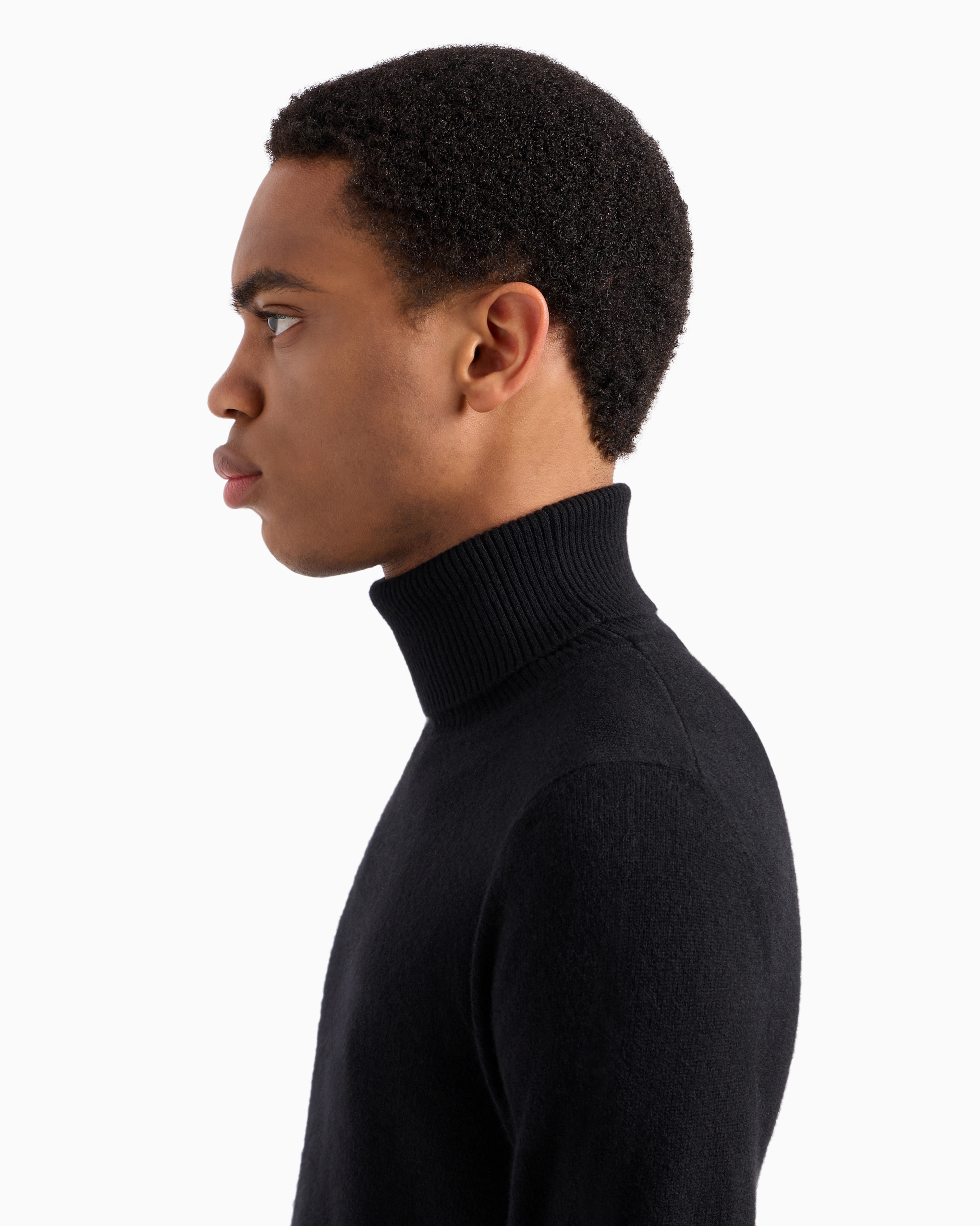 Emporio Armani - Pure cashmere rollneck, Man, Black, Size: