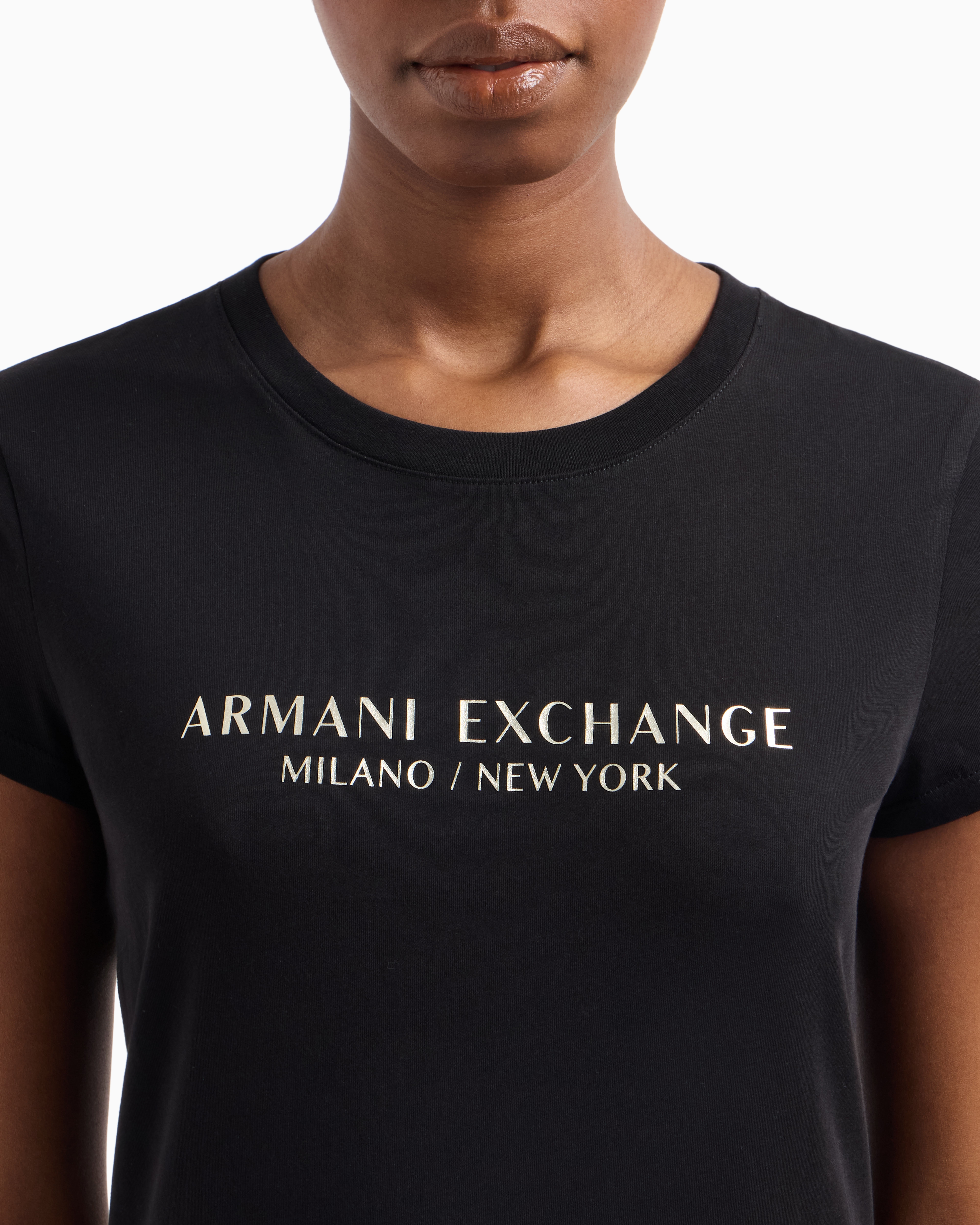 Slim fit T-shirt with Milan New York print