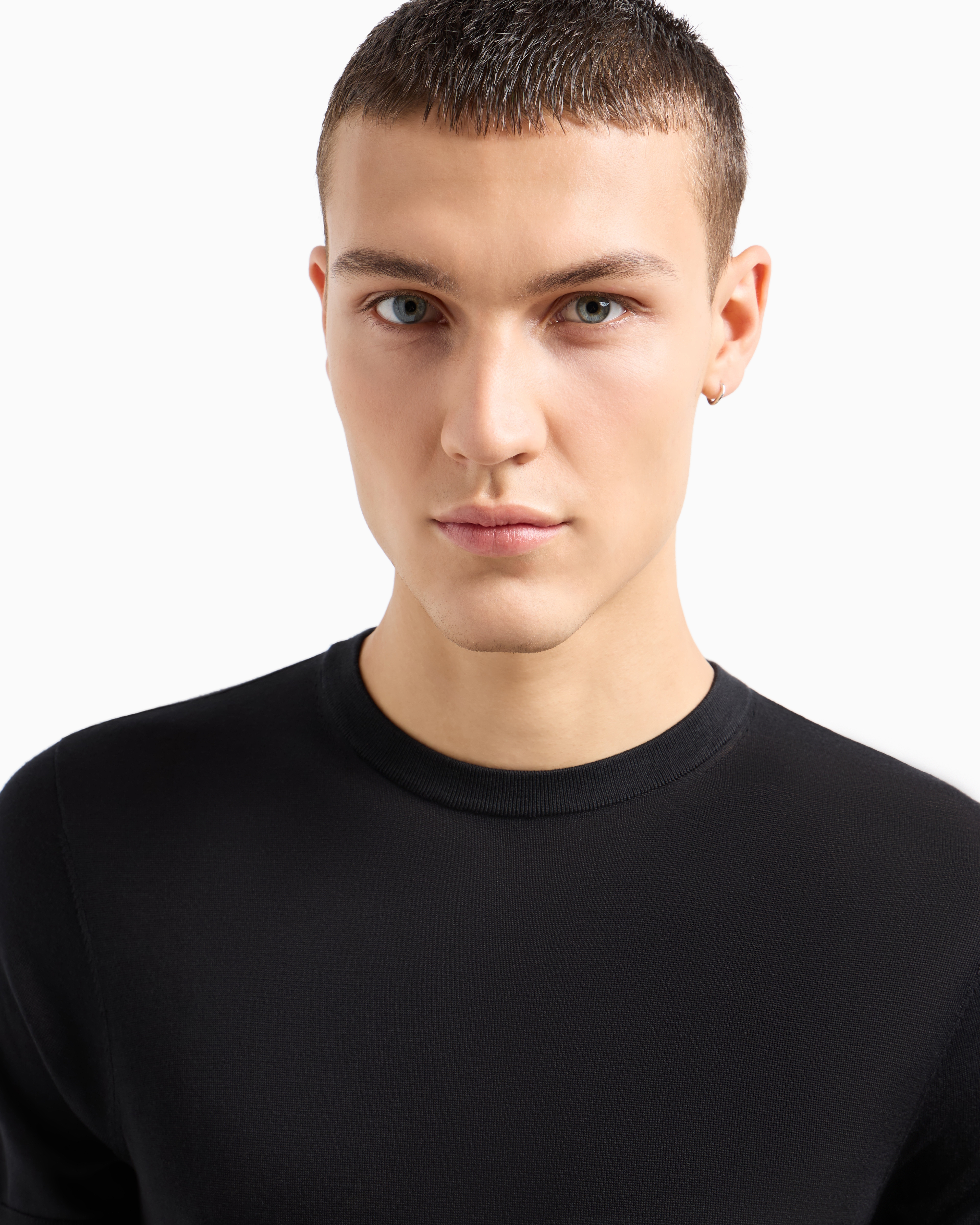 Plain-weave pure-silk jumper | Emporio Armani