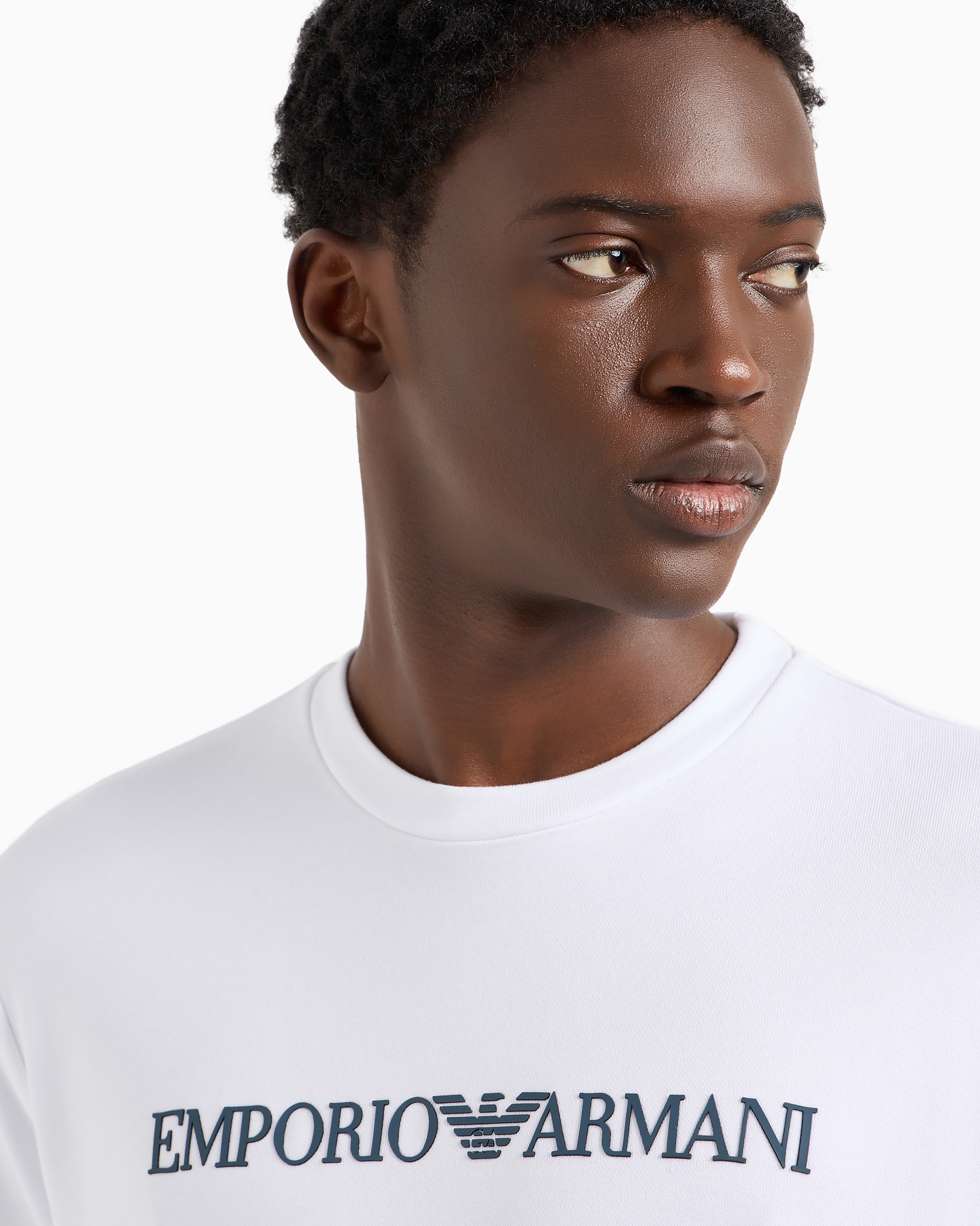 スウェットシャツ モダール混紡 ロゴプリント | Emporio Armani スウェットシャツ モダール混紡 ロゴプリント | Emporio Armani