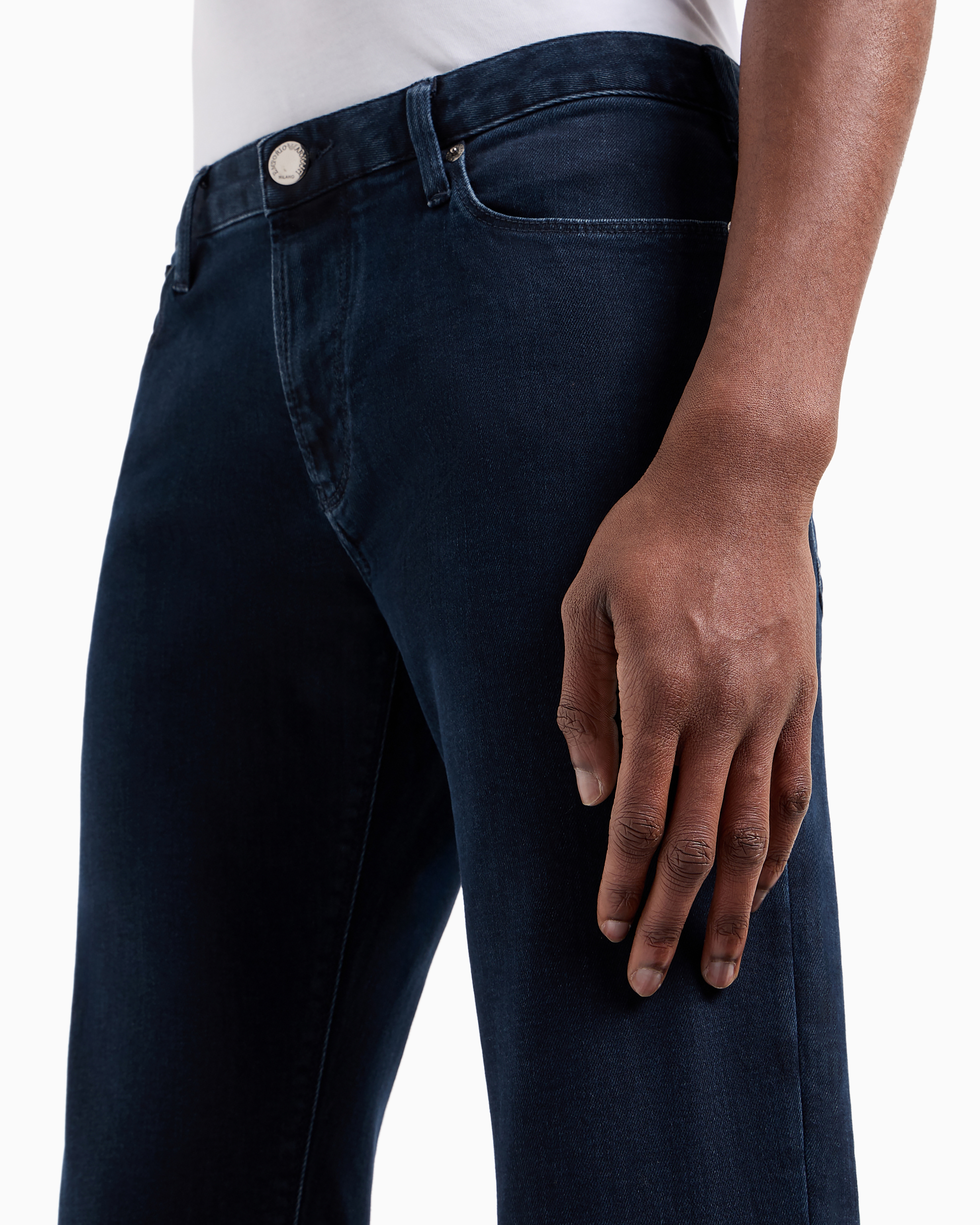Emporio Armani - J06 Slim-fit, washed, 10.5 oz comfort-denim jeans, Man, Blue, Size: