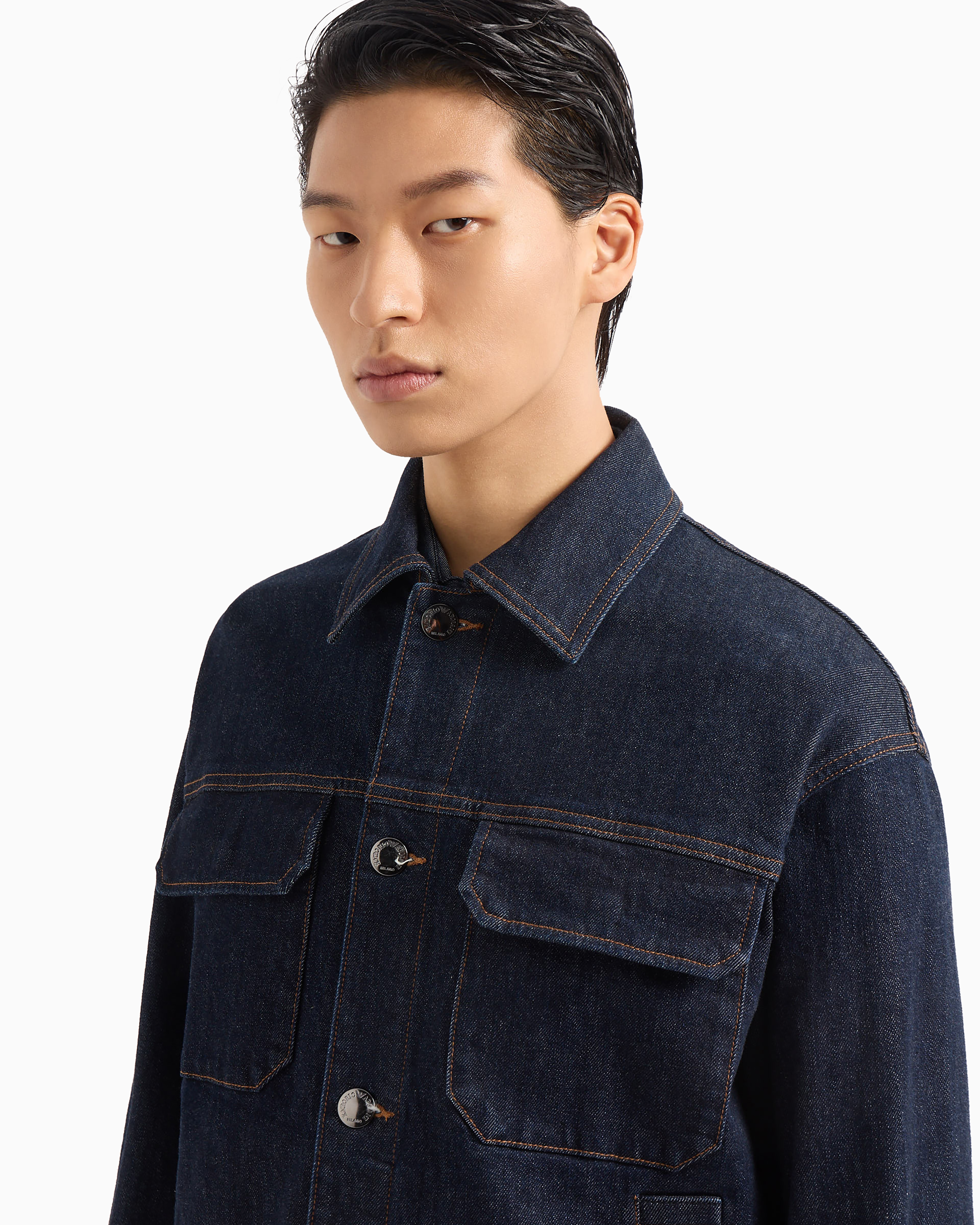 ARMANI JEANS ジャケットＬ❗️ ARMANI EXCHANGE デニムジャケット gジャン 「A|X アルマーニ