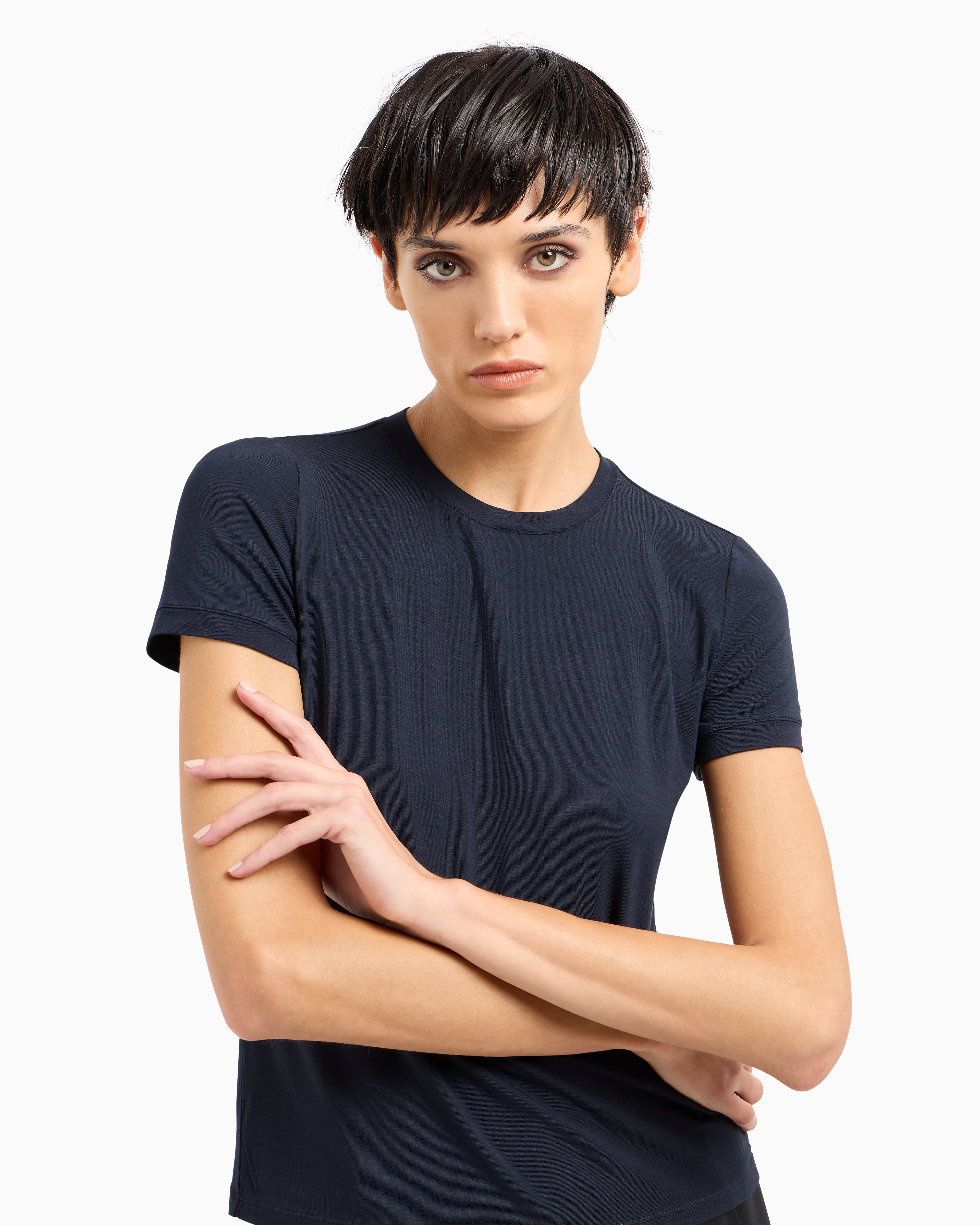 Stretch viscose jersey T-shirt | Giorgio Armani