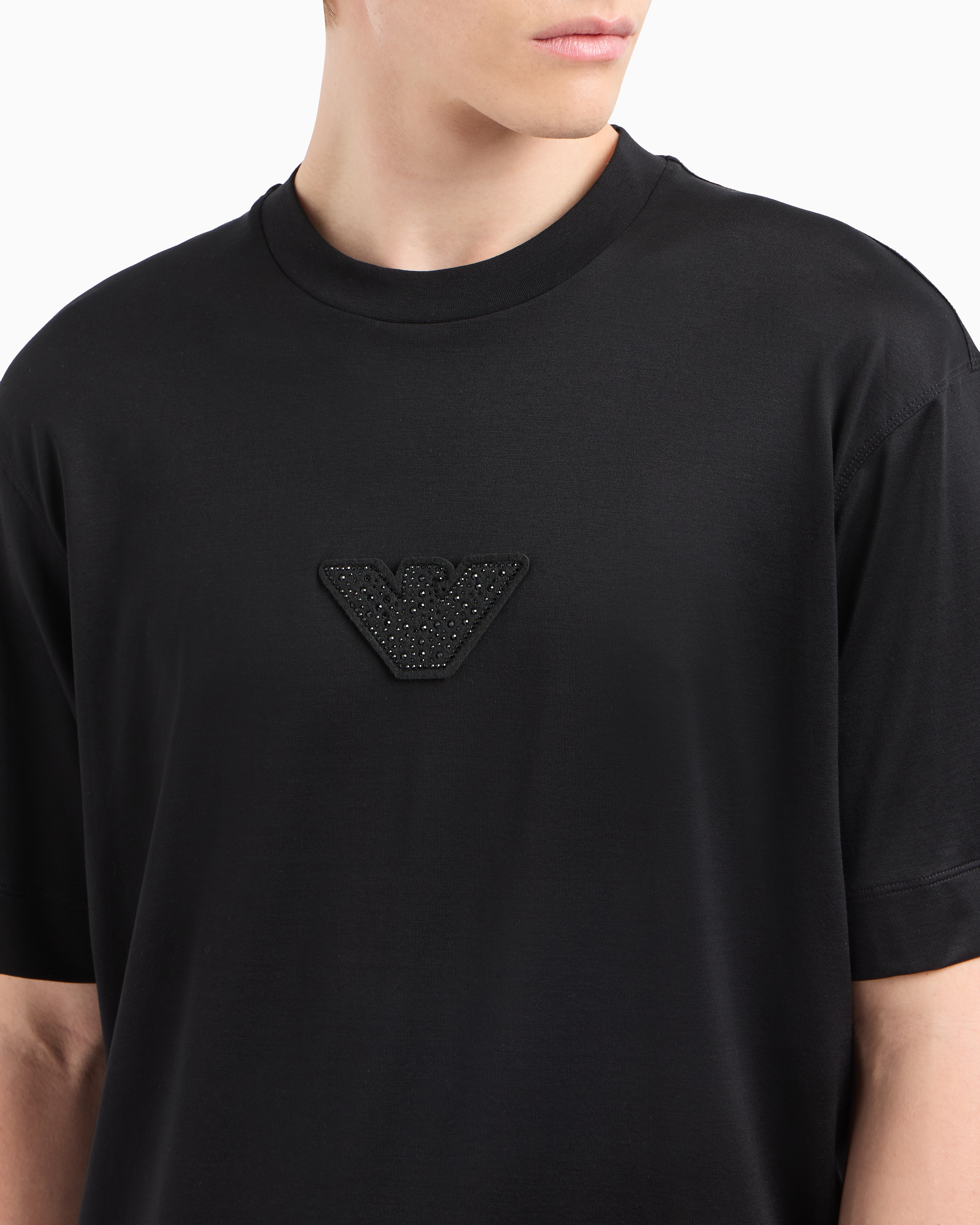 ASV Clubwear Tシャツ リヨセル混紡ジャージー イーグルパッチ