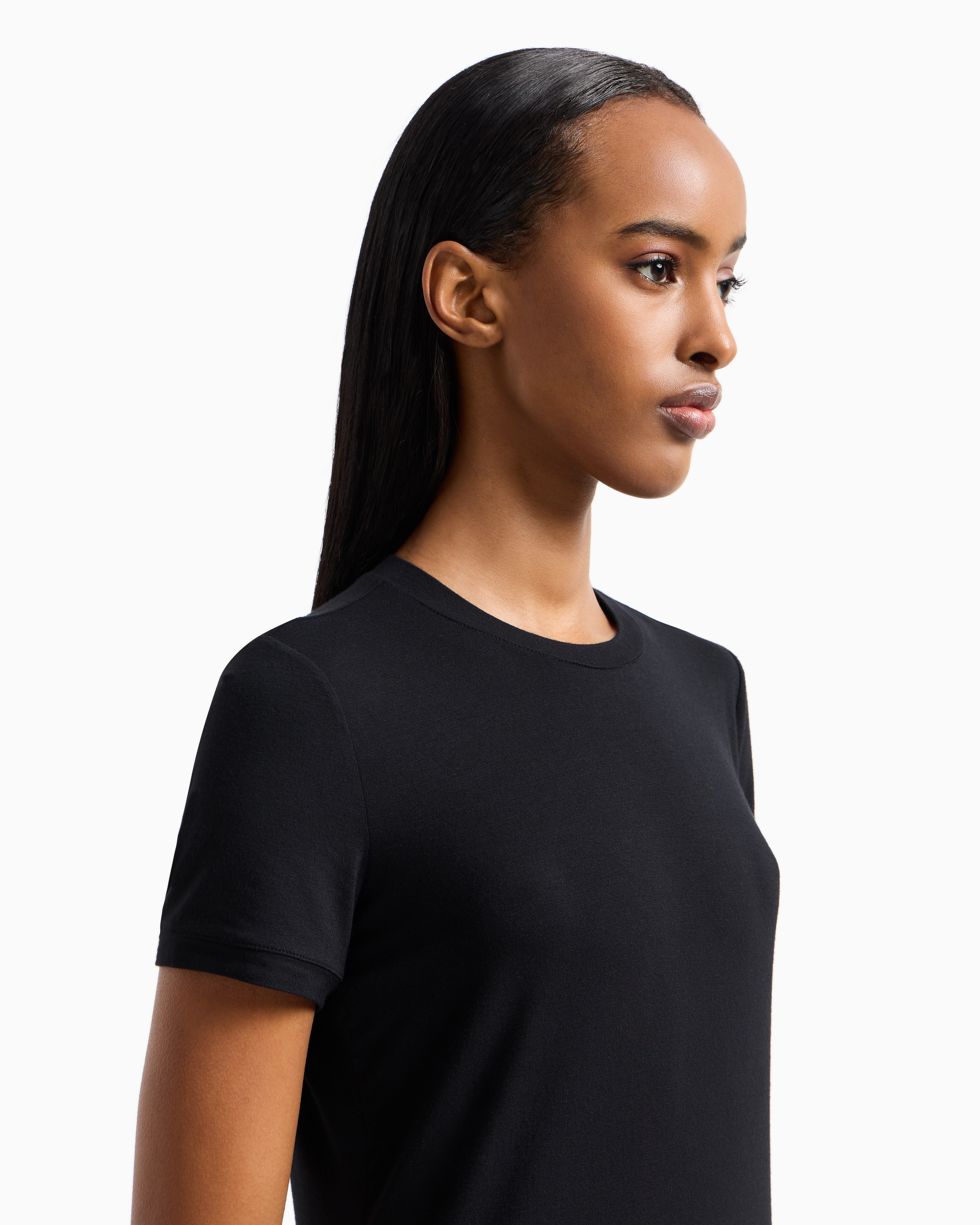 Stretch viscose jersey T-shirt | Giorgio Armani