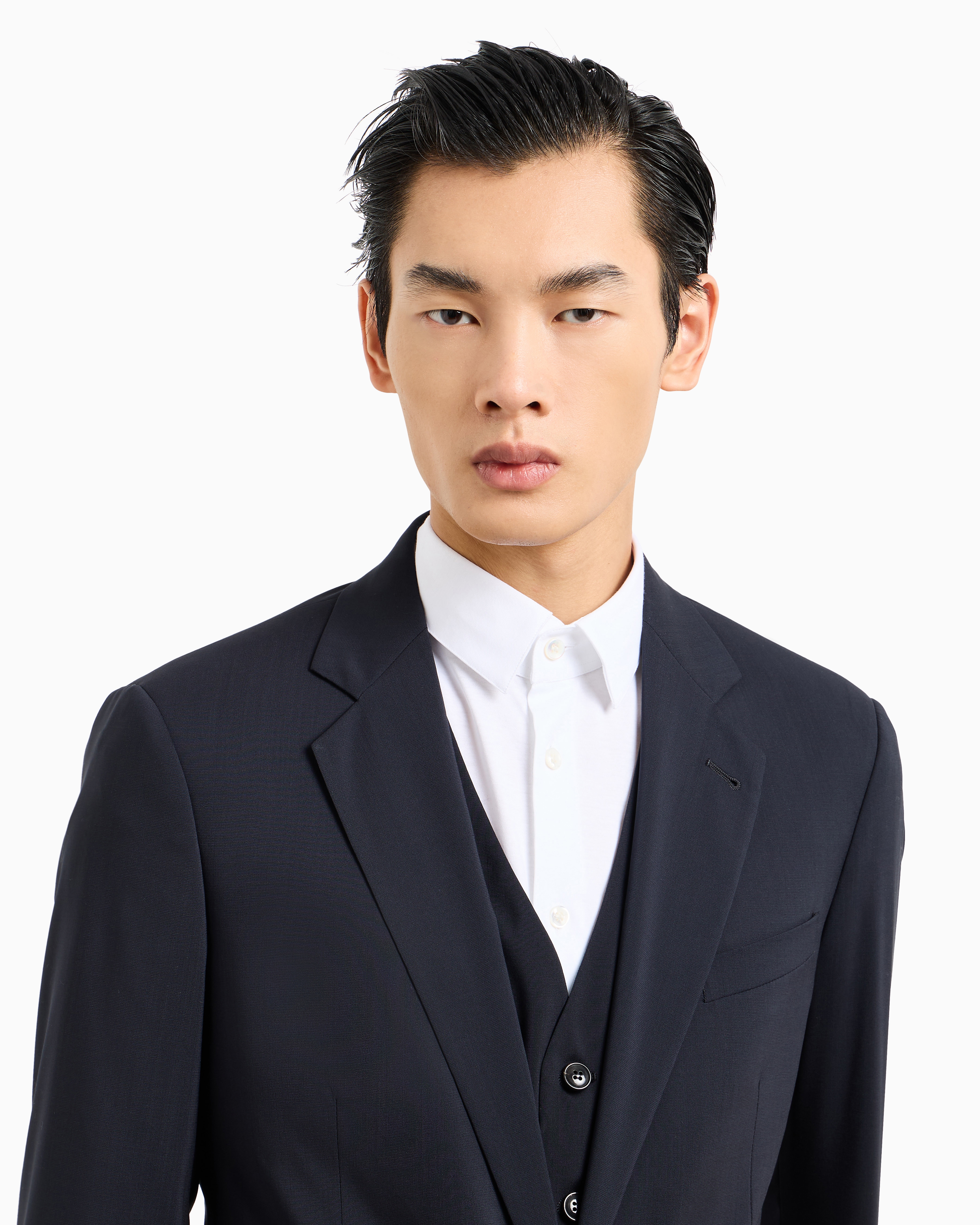 Pure virgin wool Soho line single-breasted jacket | Giorgio