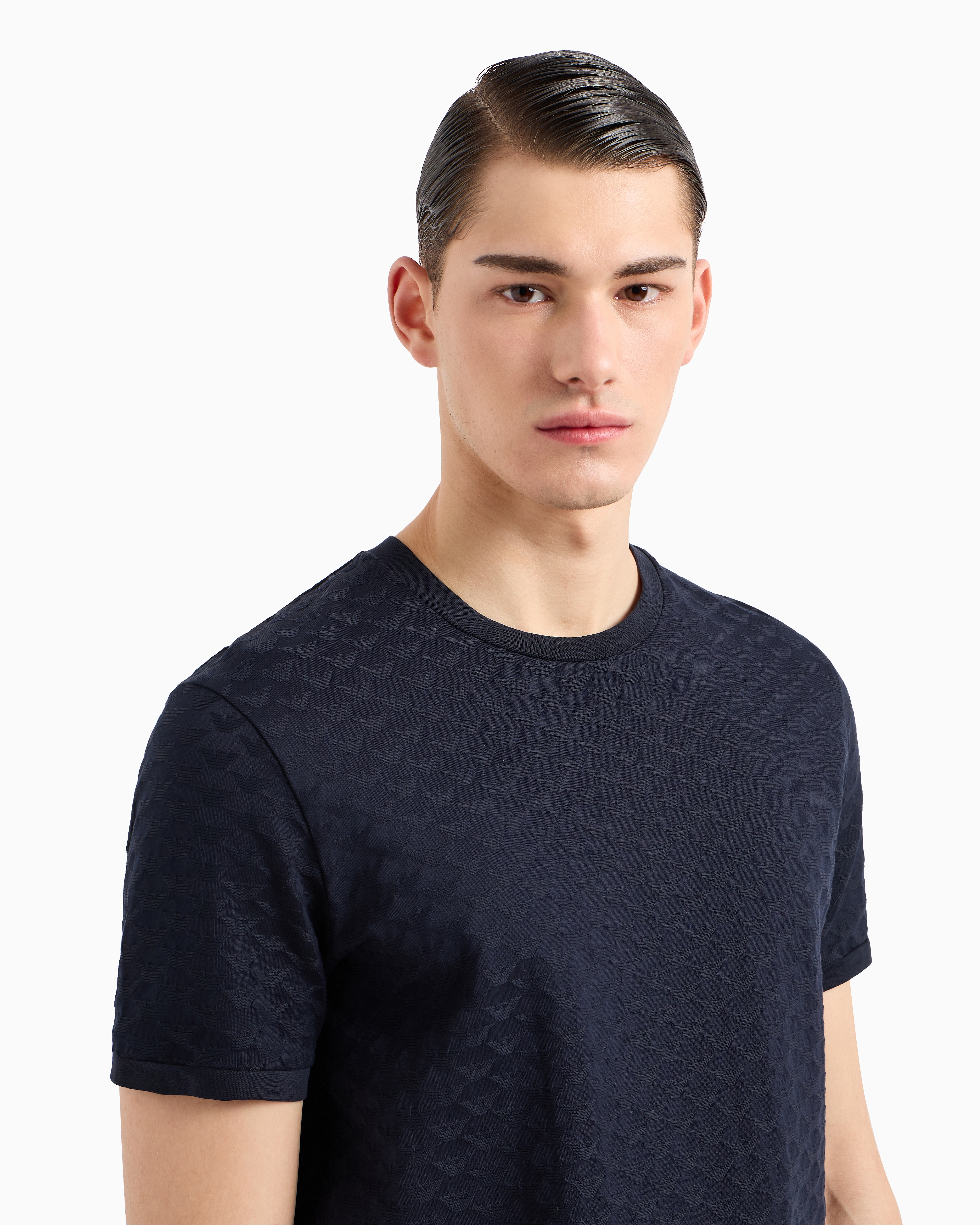 エンポリオアルマーニ Tシャツ 5枚セット 12a 150 アルマーニジュニア Mercerised-jersey T-shirt with all-over jacquard eagle