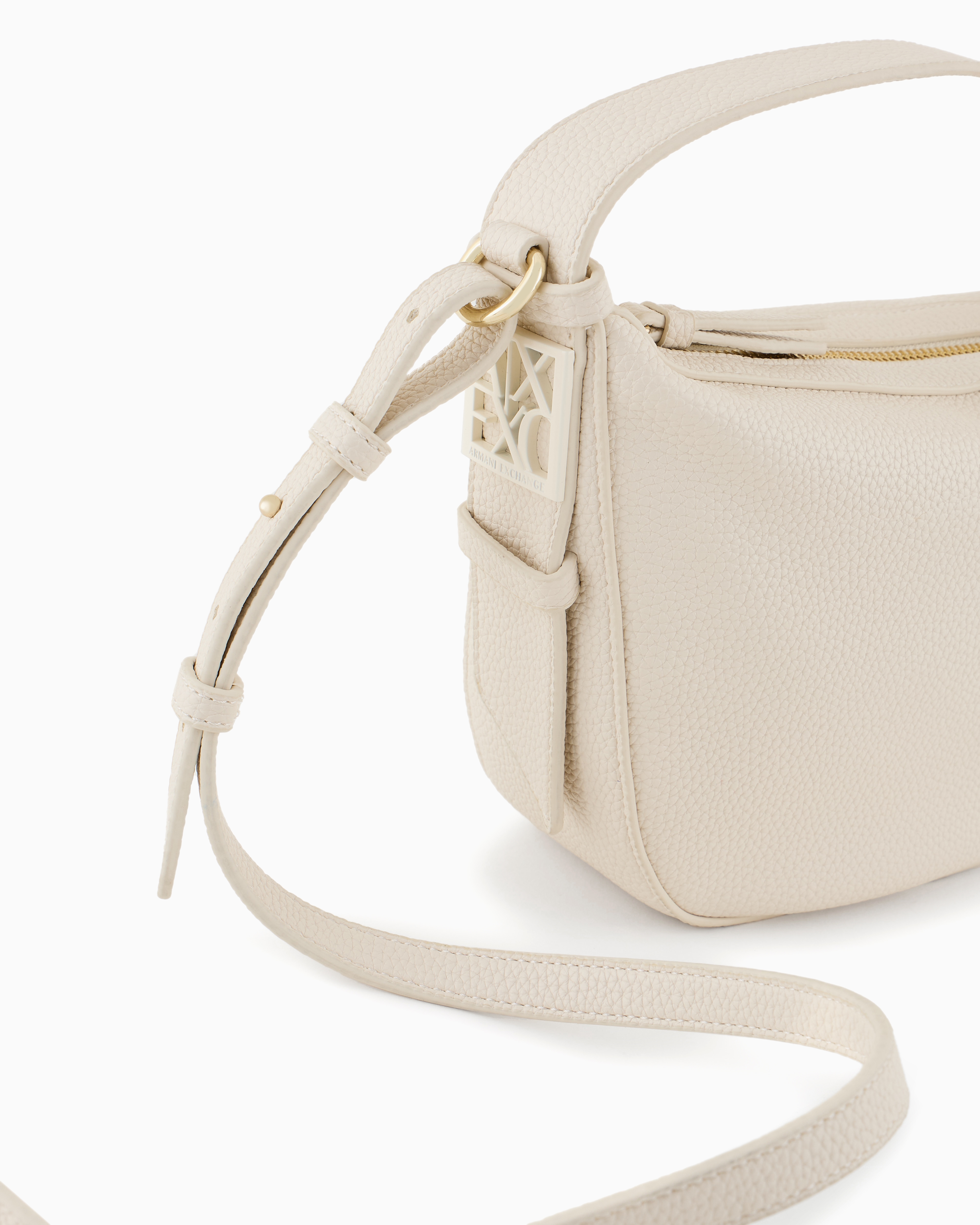 Armani Exchange - ASV Logo Handbag, Woman, White, Size: TU