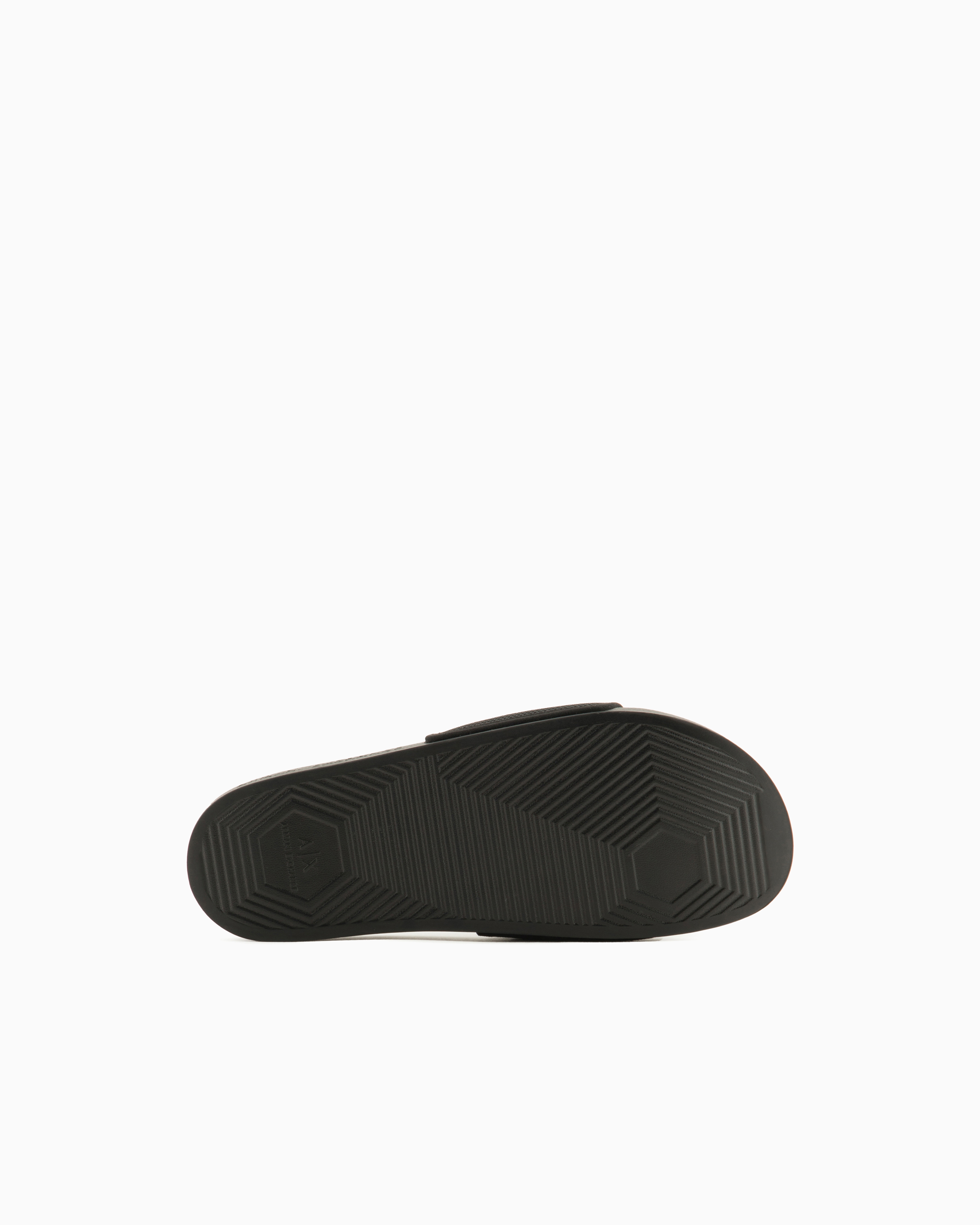 Armani Exchange - Slider slippers with logo, Man, Black, Size: 45