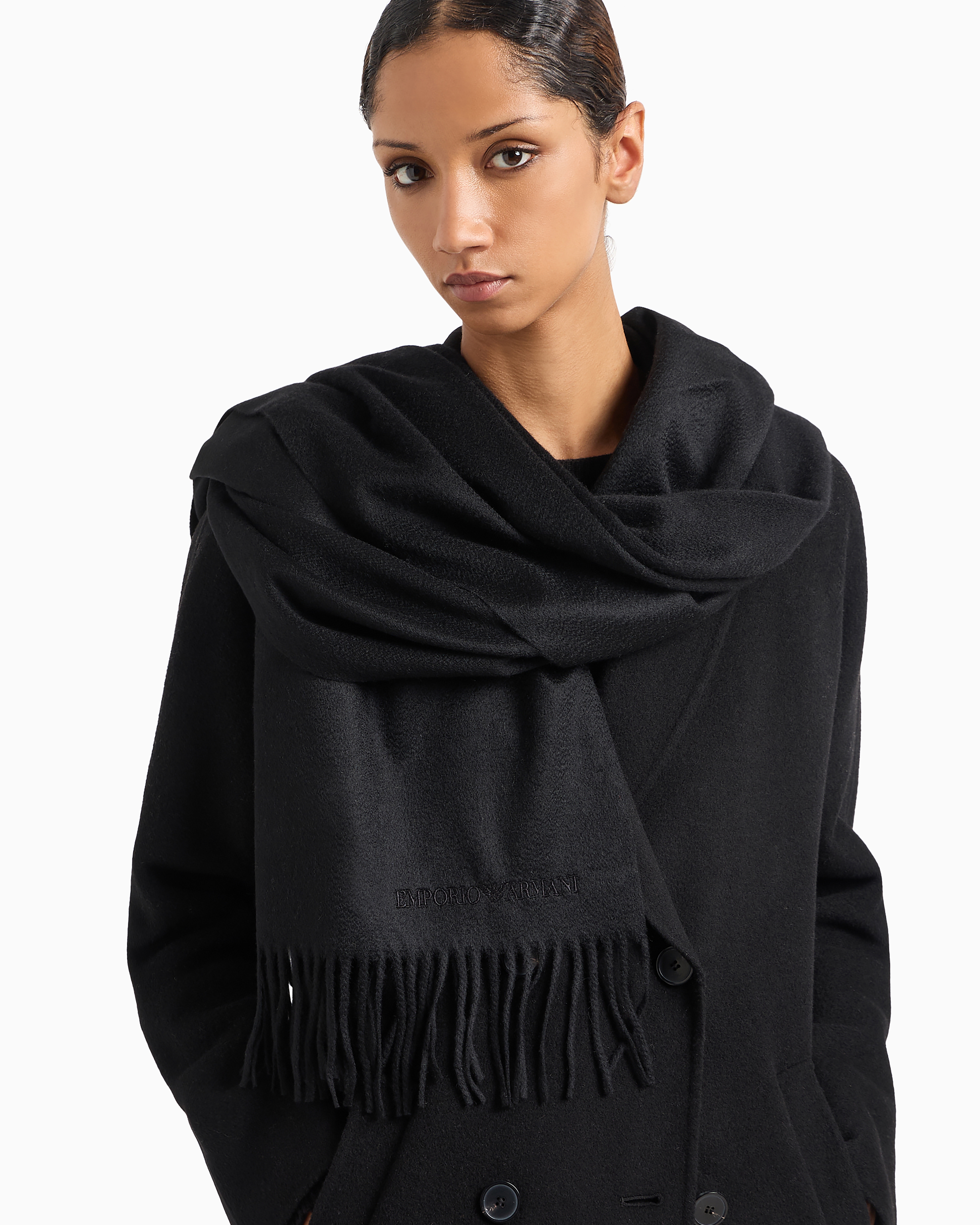 Casentino cashmere scarf | Emporio Armani