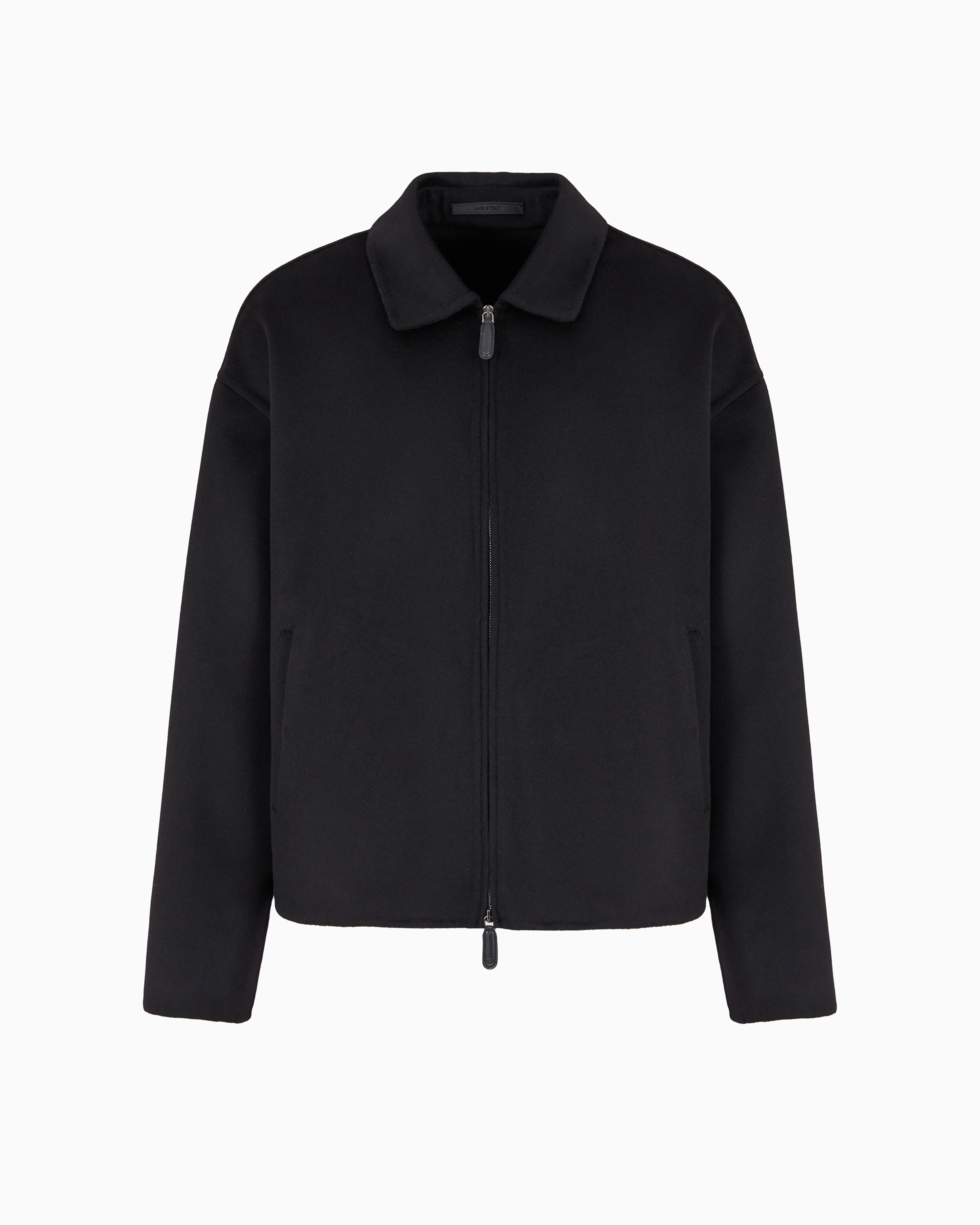 Giorgio Armani Black Double Cashmere Cloth Blouson