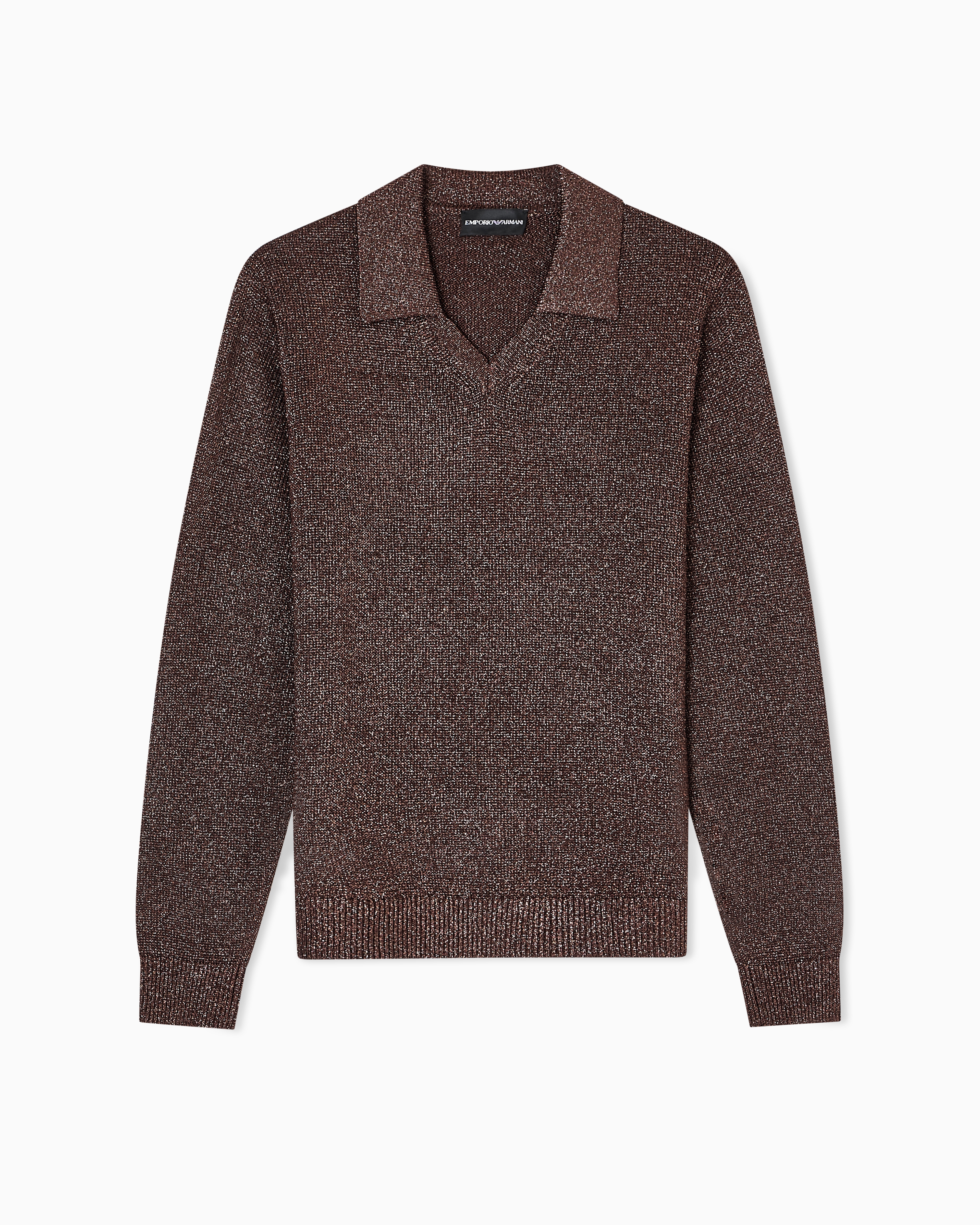 Emporio Armani - Decrease stockinette stitch metallic jumper, Man, Size: