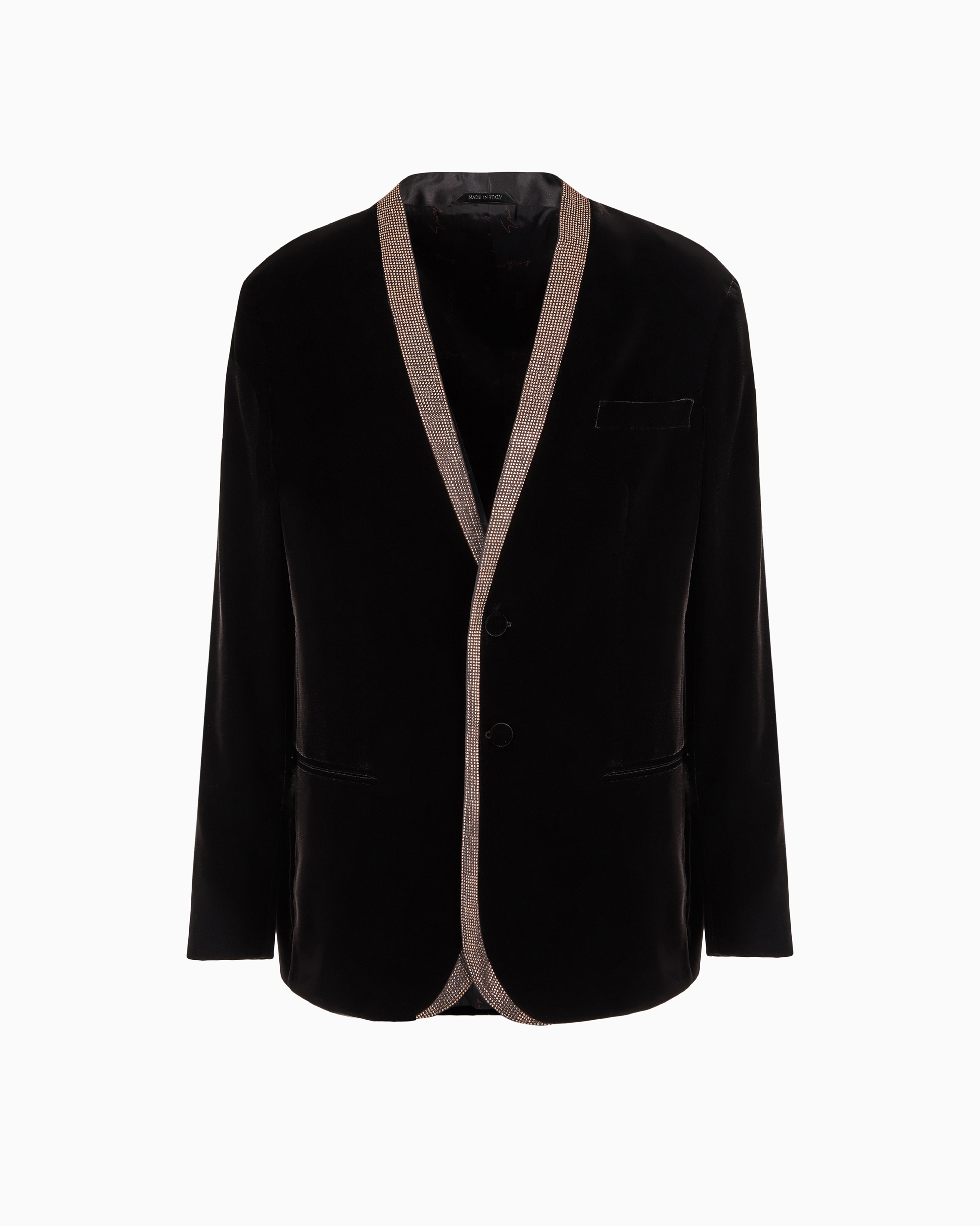 Giorgio Armani Brown Giorgio’s Velvet Single-Breasted Tuxedo Jacket