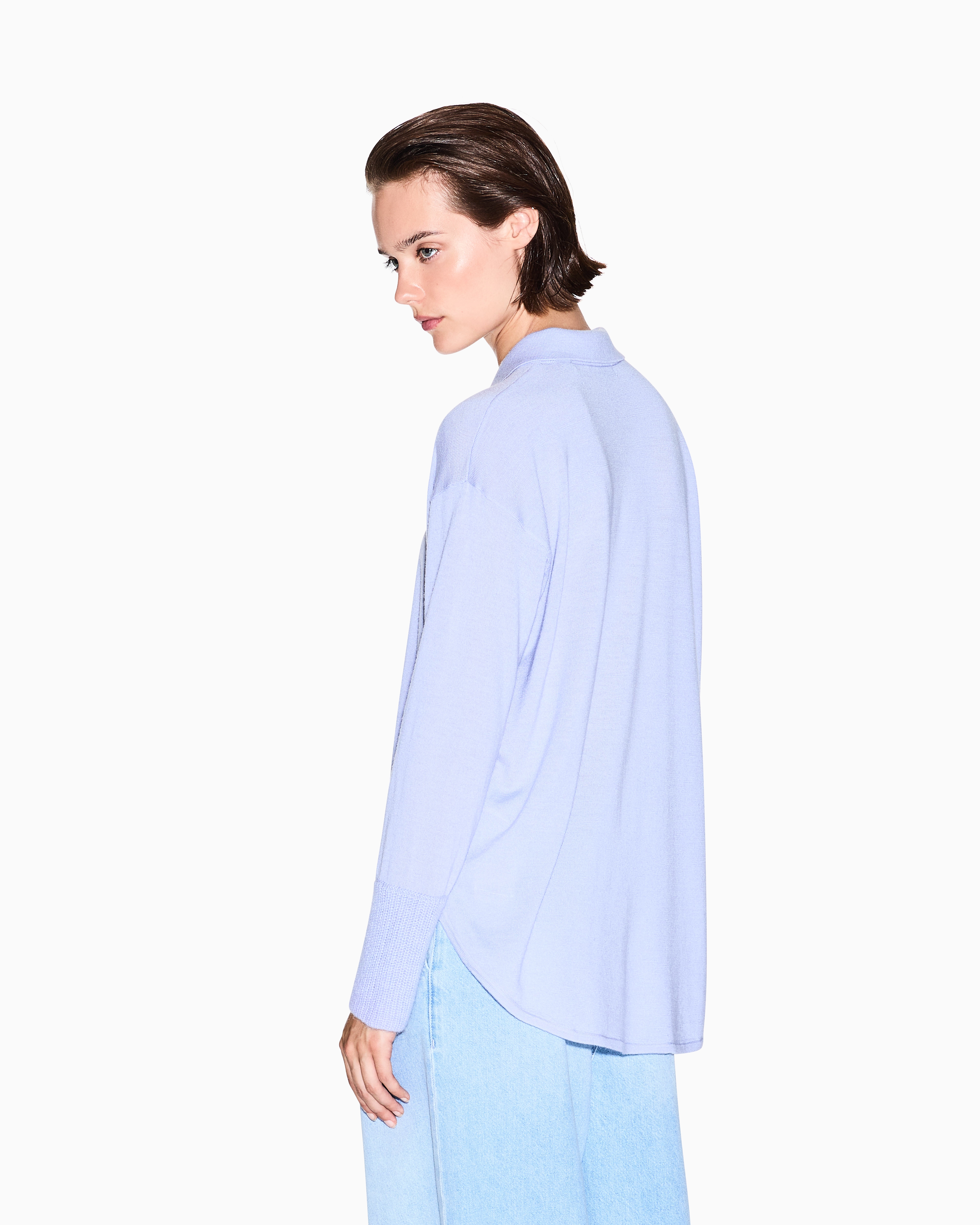 Armani Exchange - Cashmere blend knit cardigan, Woman, Light Blue, Size: