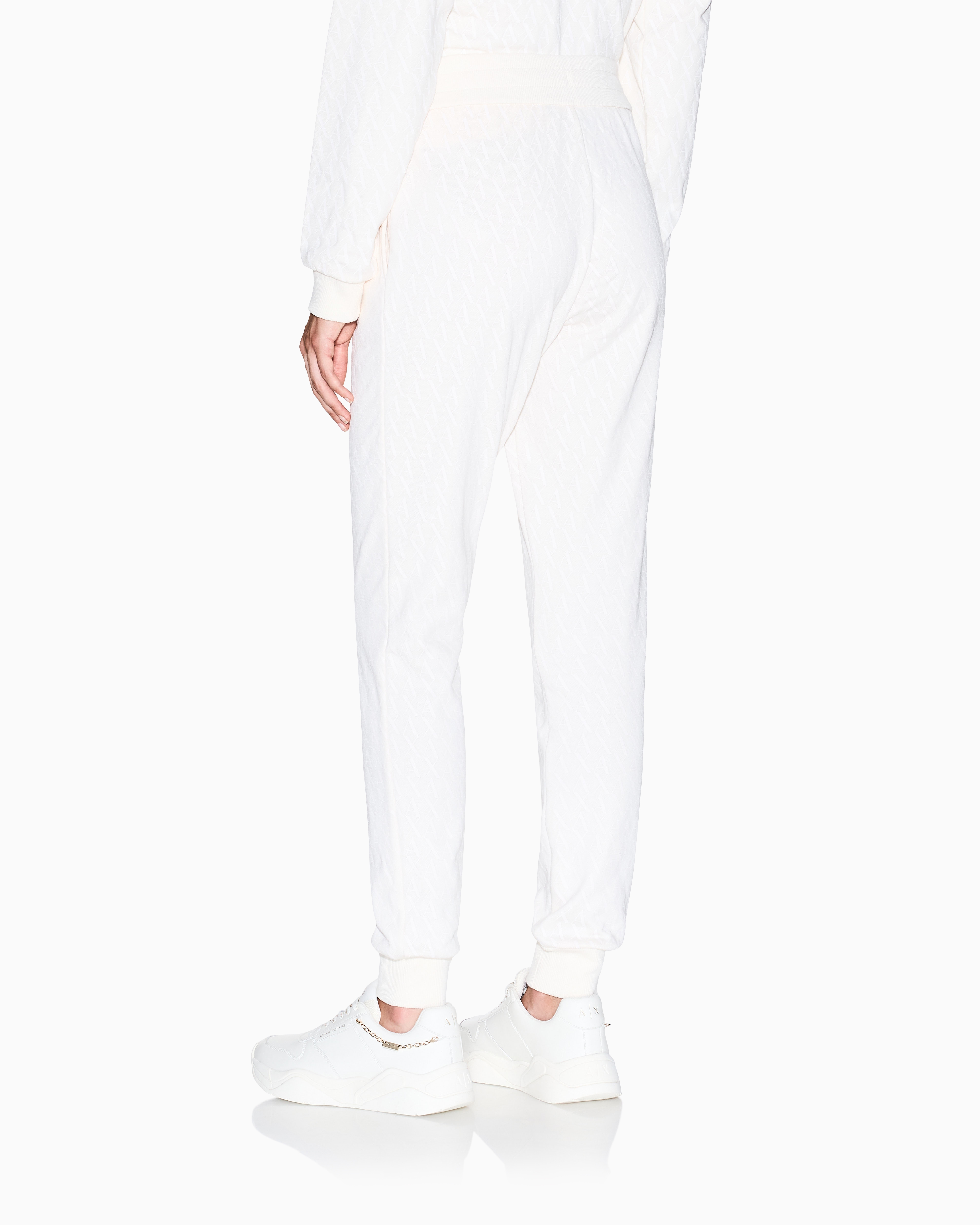 Armani Exchange - Trousers flowing fabric, Woman, White, Size: