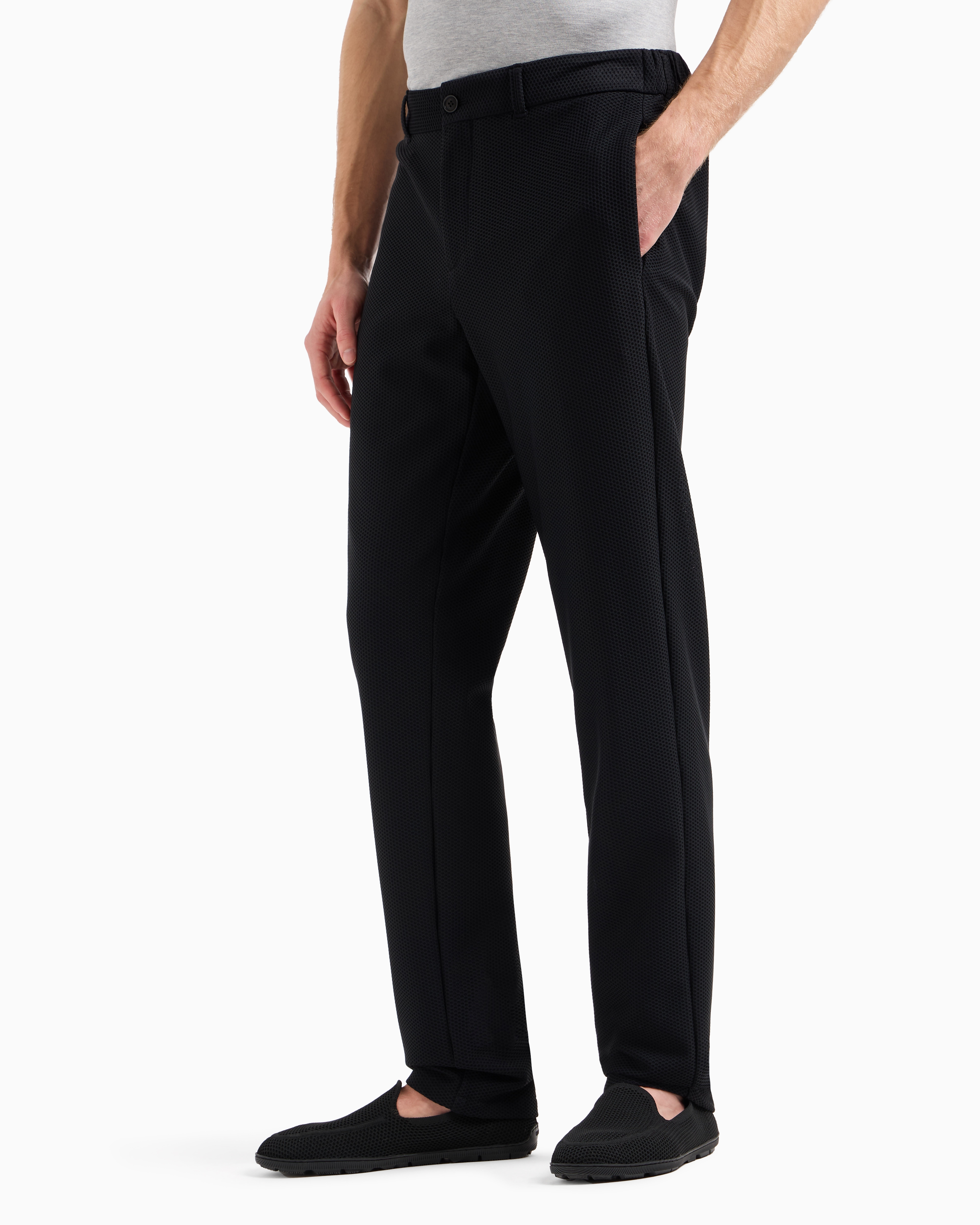 GIORGIO ARMANIブラック スラックス 未使用タグ付ノータック GIORGIO ARMANIブラック スラックス 未使用タグ付ノータック