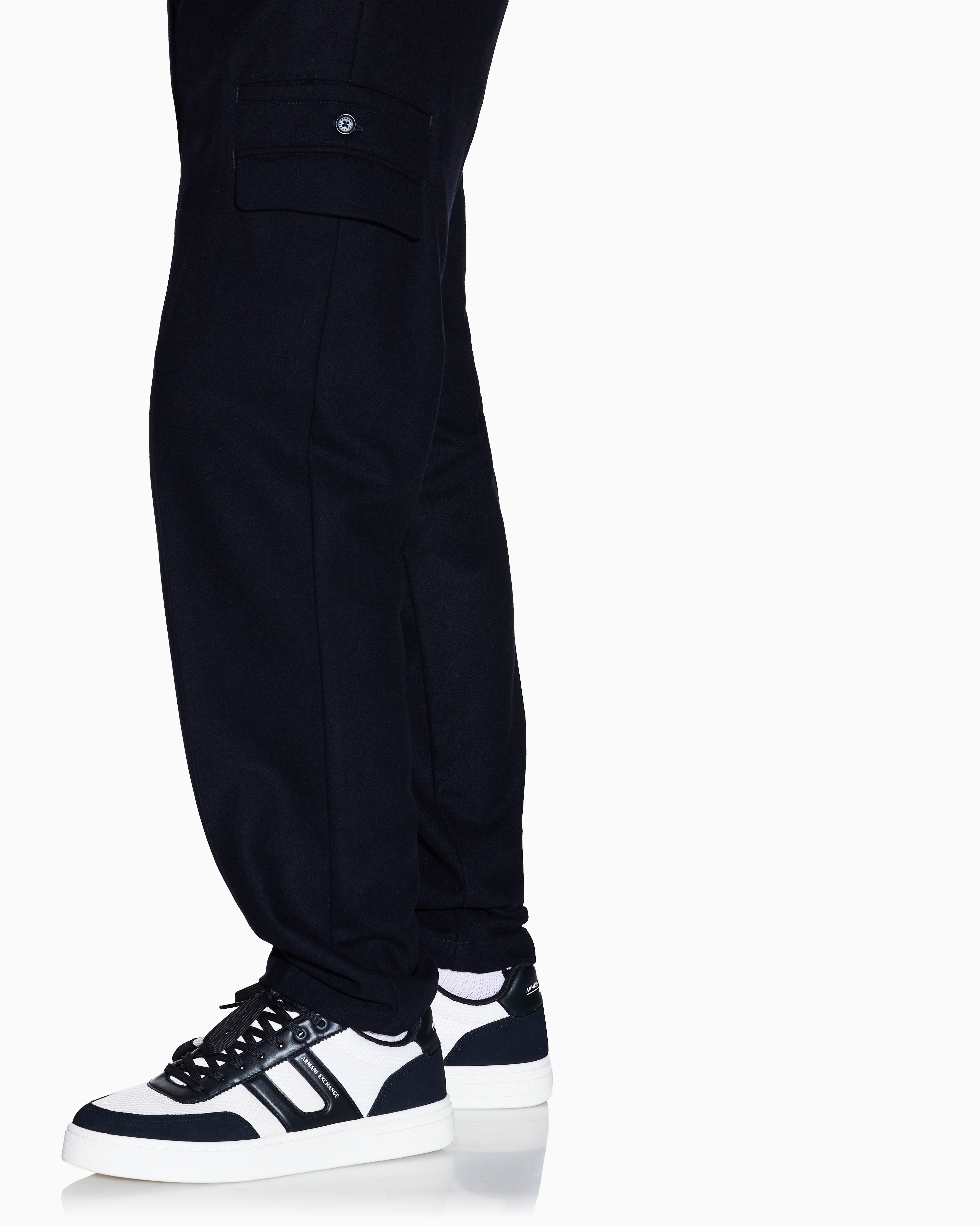 ウールミックス ストレートカーゴパンツ | Armani Exchange