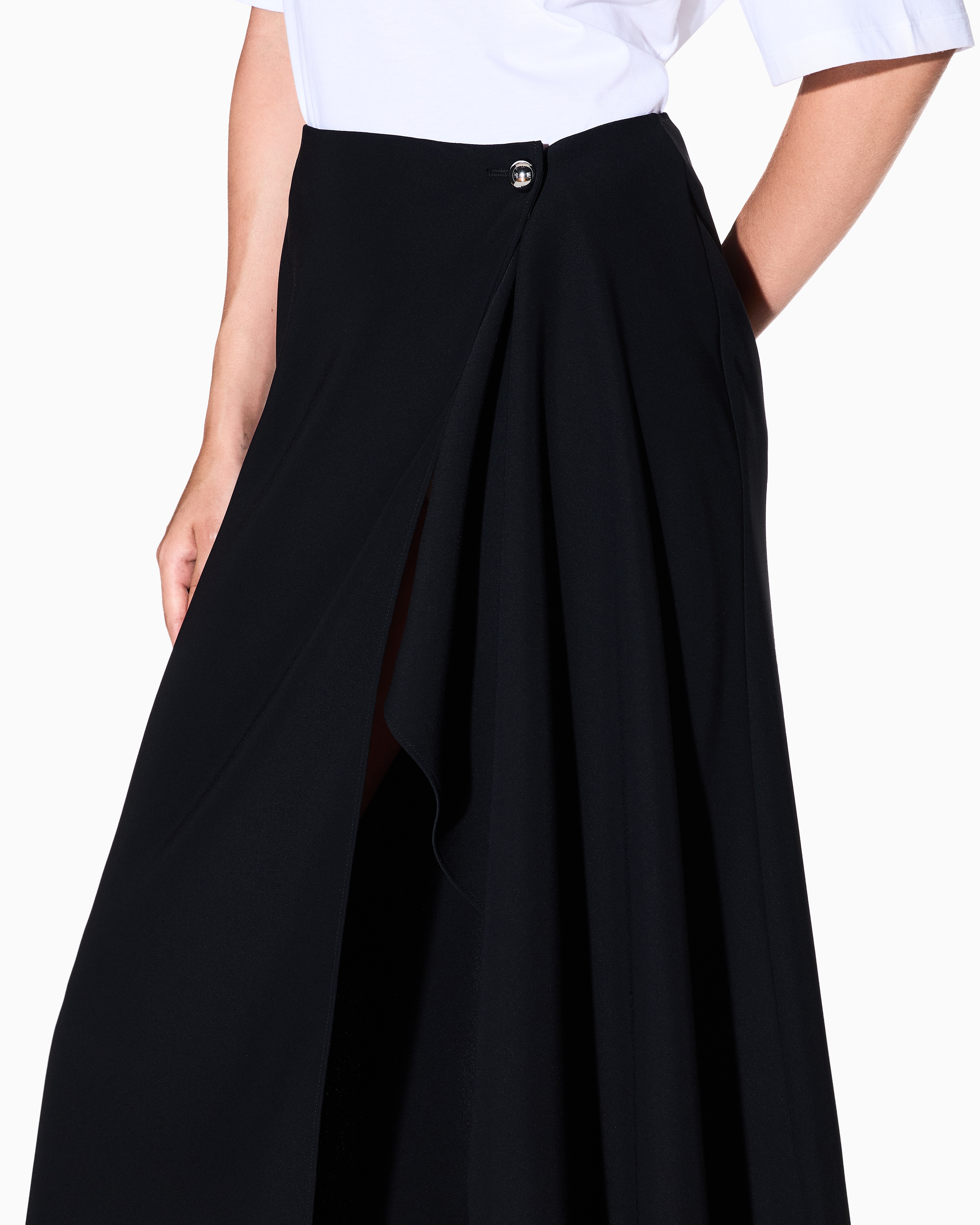 ARMANI EXCHANGE / ロングスカート/--/ポリエステル/SLV/6LYN14 YNVXZ/メタリック/モミレ丈// XW001243_AF16125_UC001_A_FW202