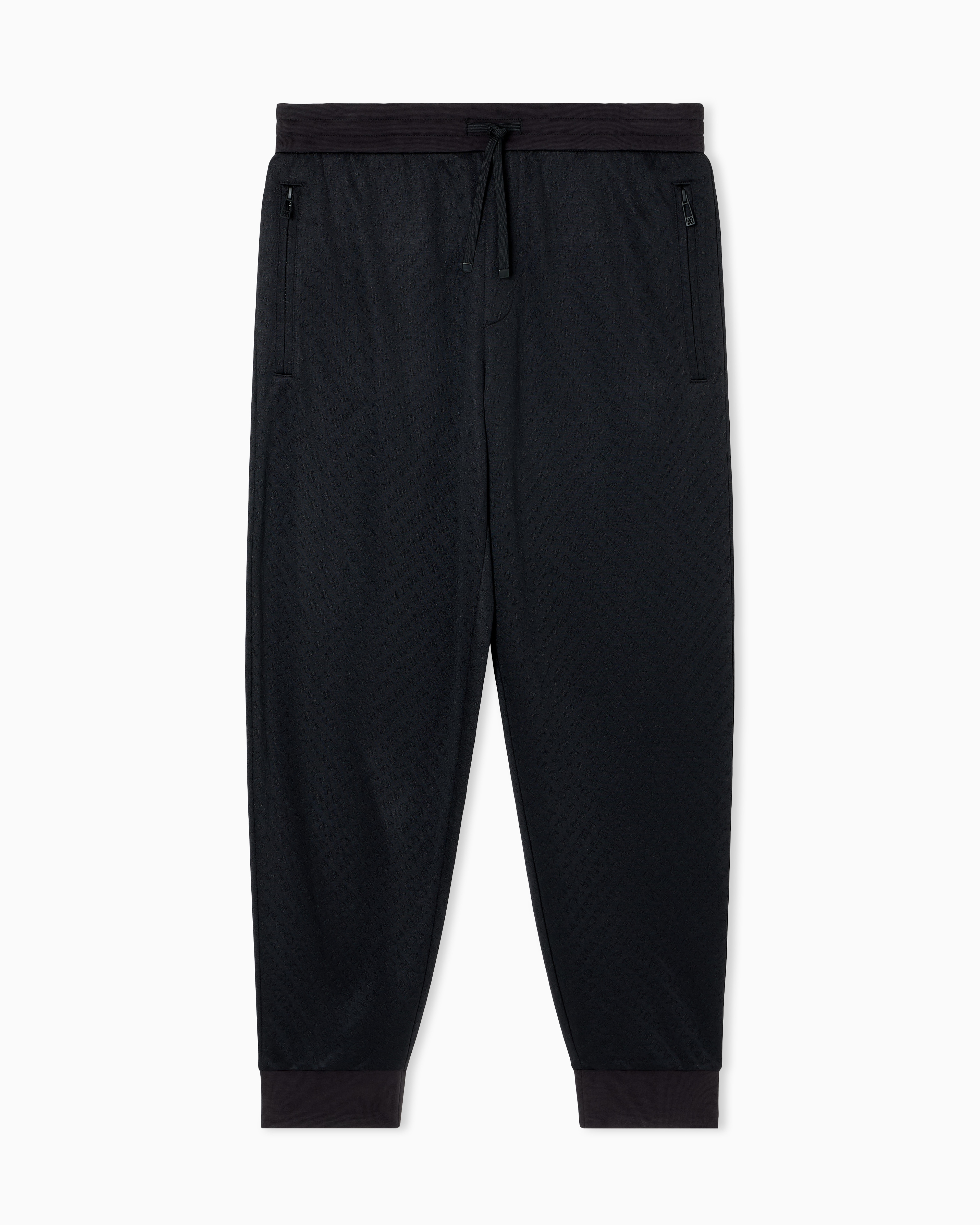 Armani Exchange - Micro-textured jogger pants, Man, Black, Size: