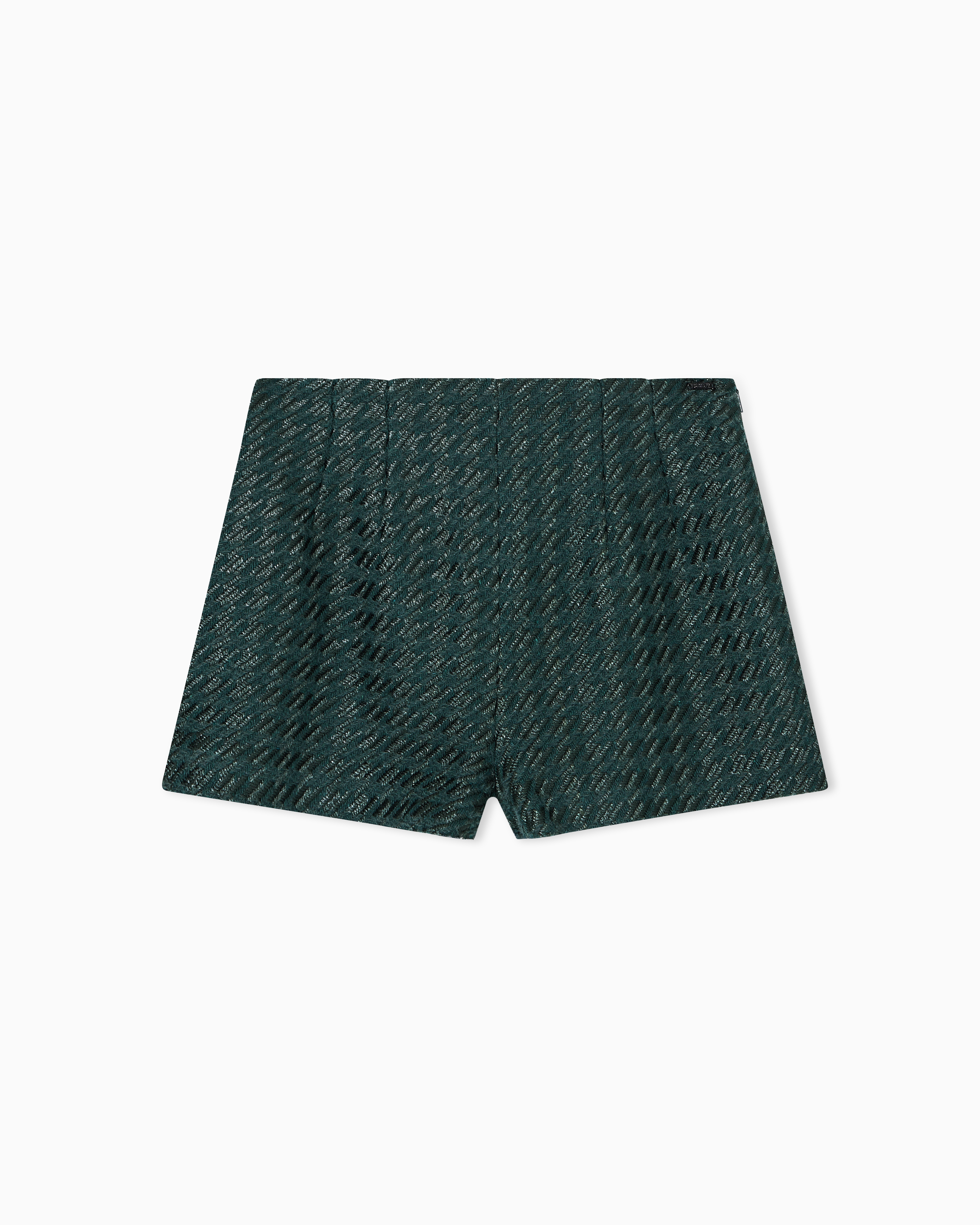 Textured fabric shorts