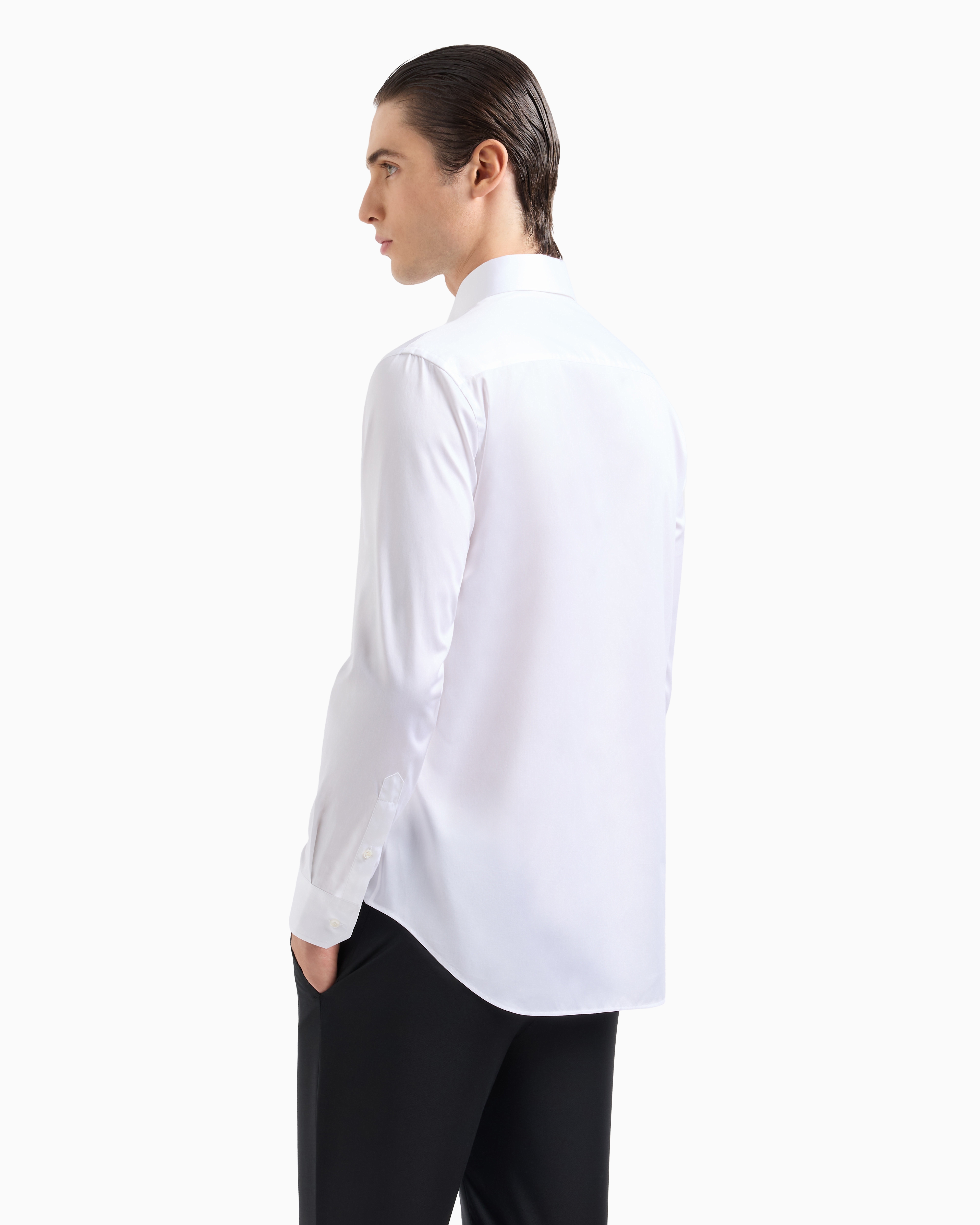 Regular-fit classic cotton shirt | Giorgio Armani