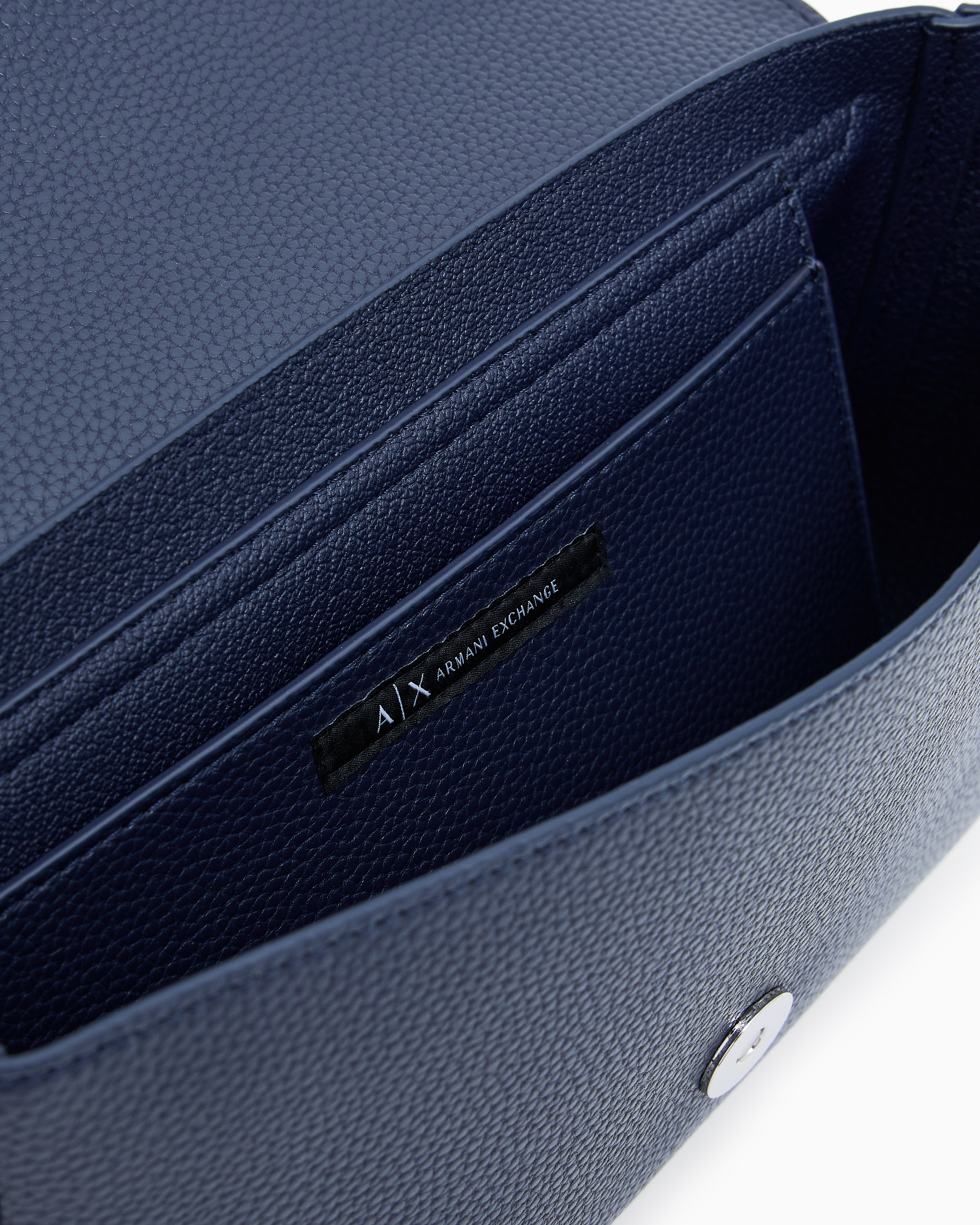 Armani Exchange - Allover logo shoulder bag, Woman, Navy_blue, Size: TU