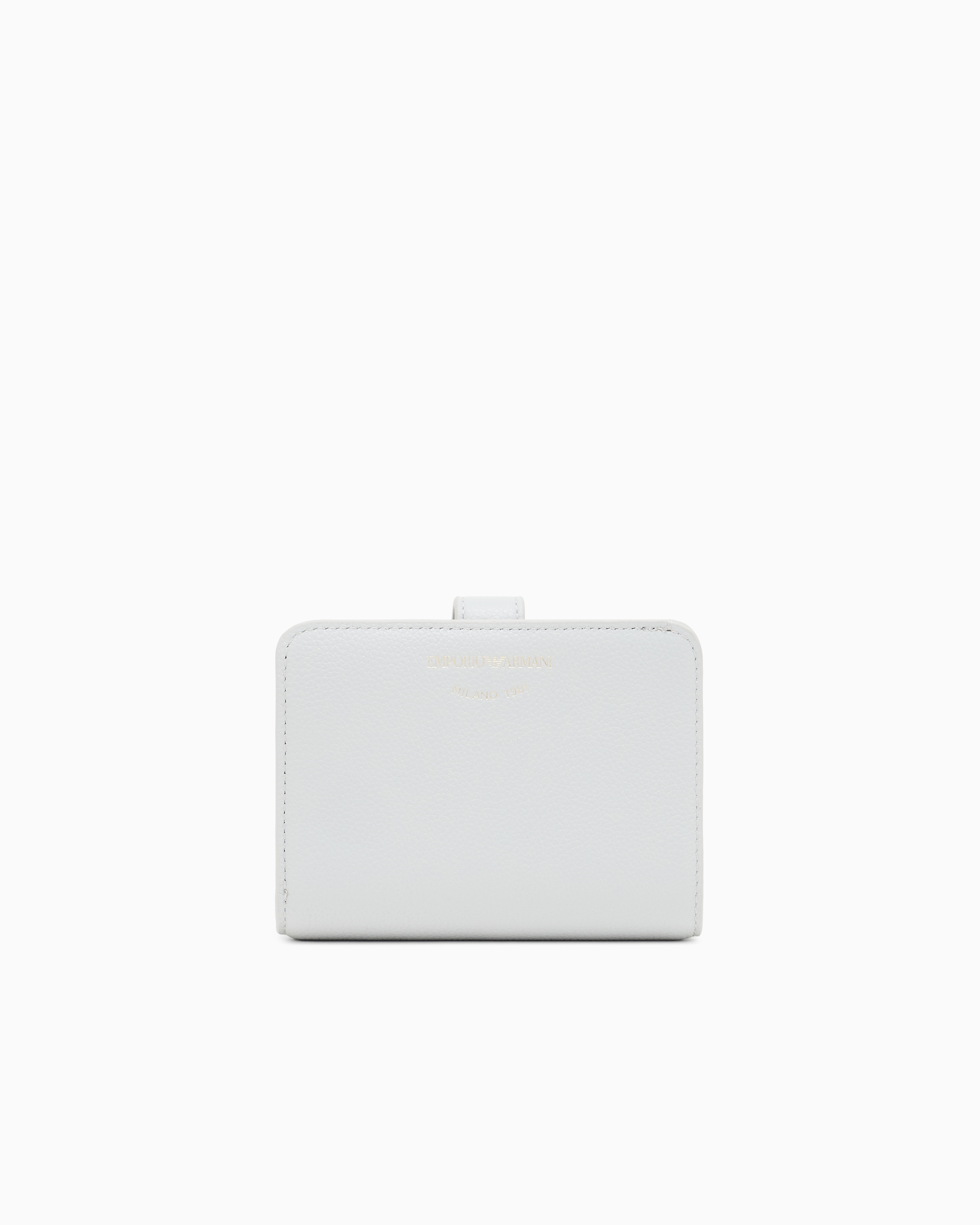 Emporio Armani Grey Tumbled-Leather Bi-Fold Wallet