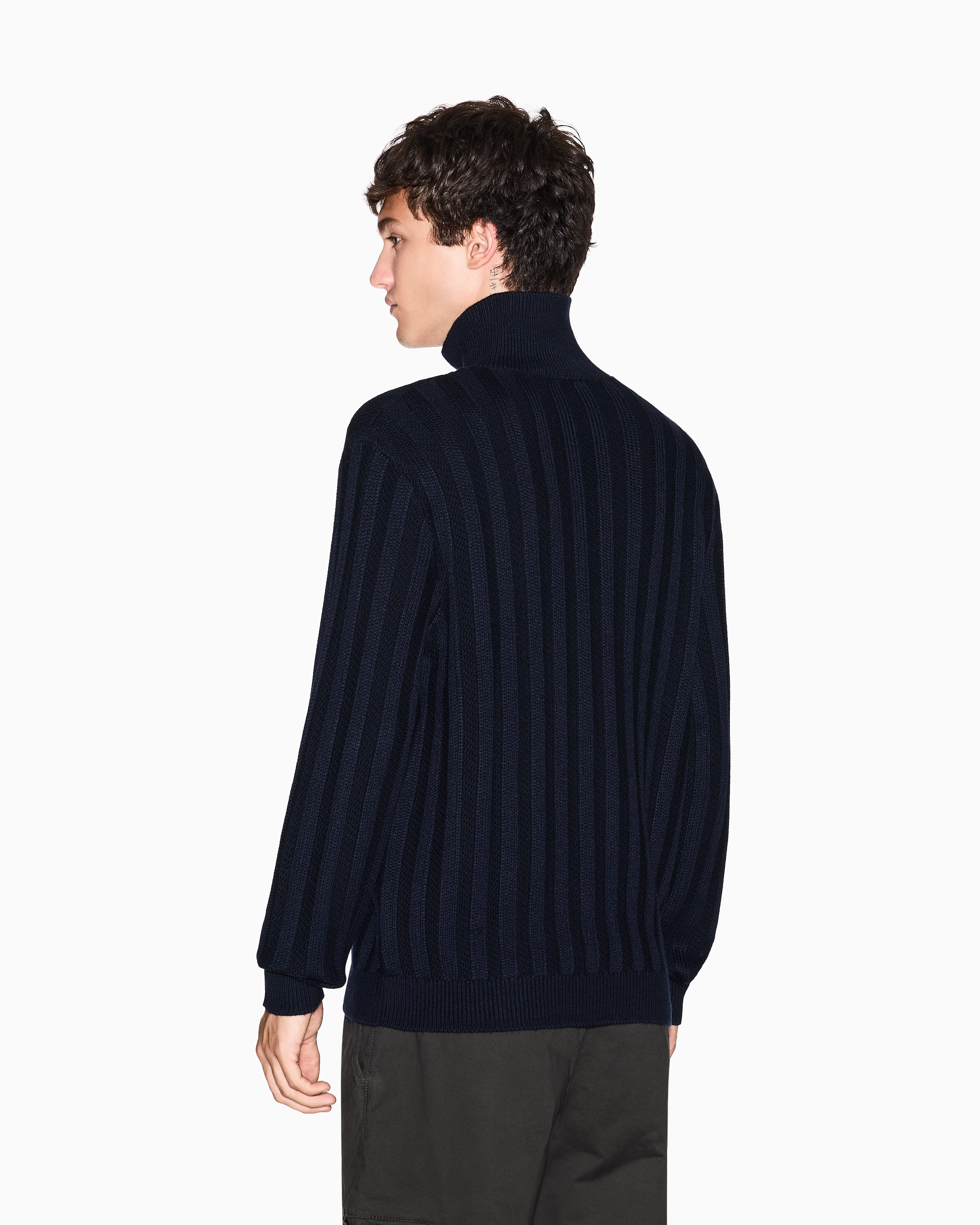 High-neck sweater with zip | Armani Exchange