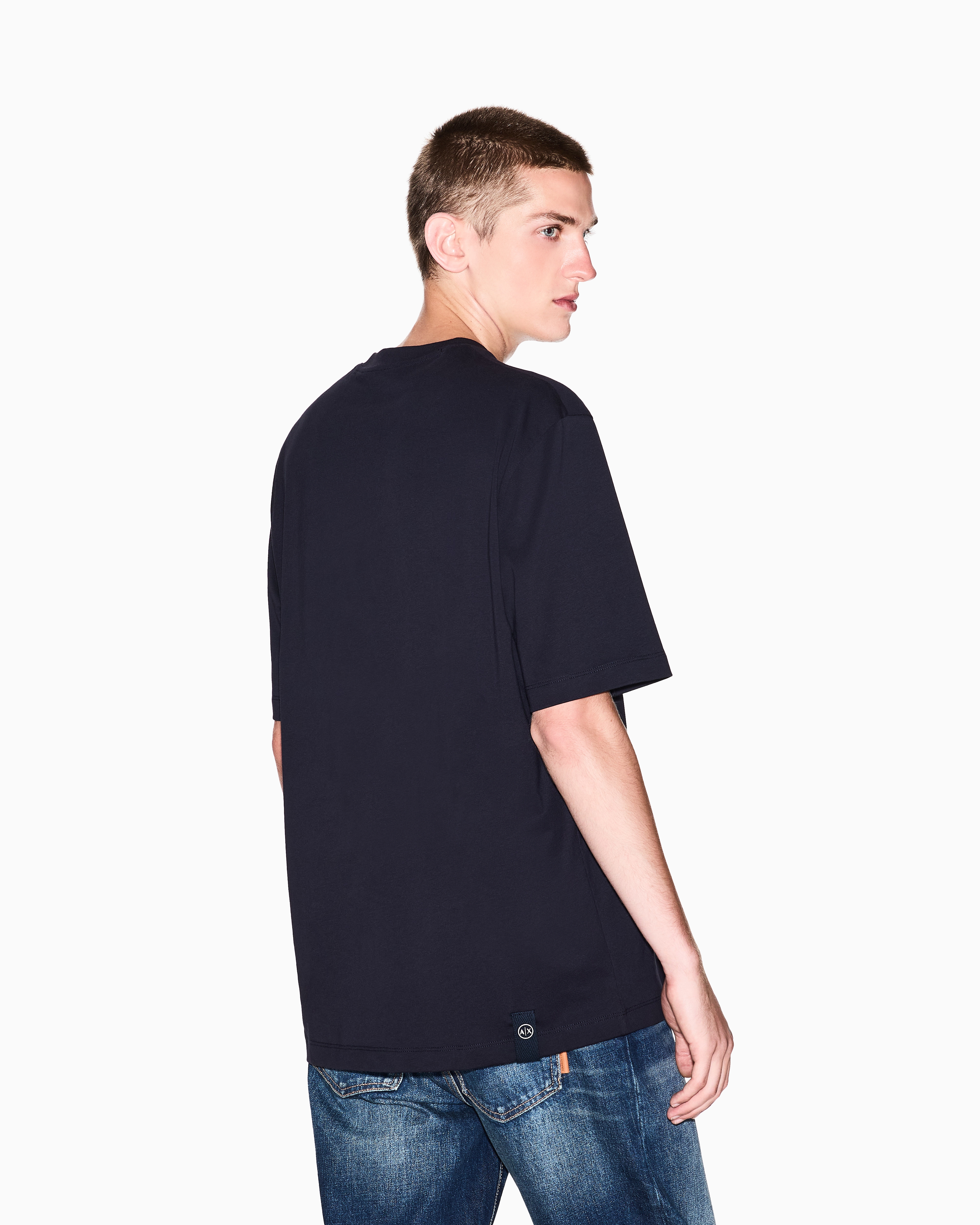 Armani Exchange - Regular Fit T-Shirts, Man, Navy Blue, Size: