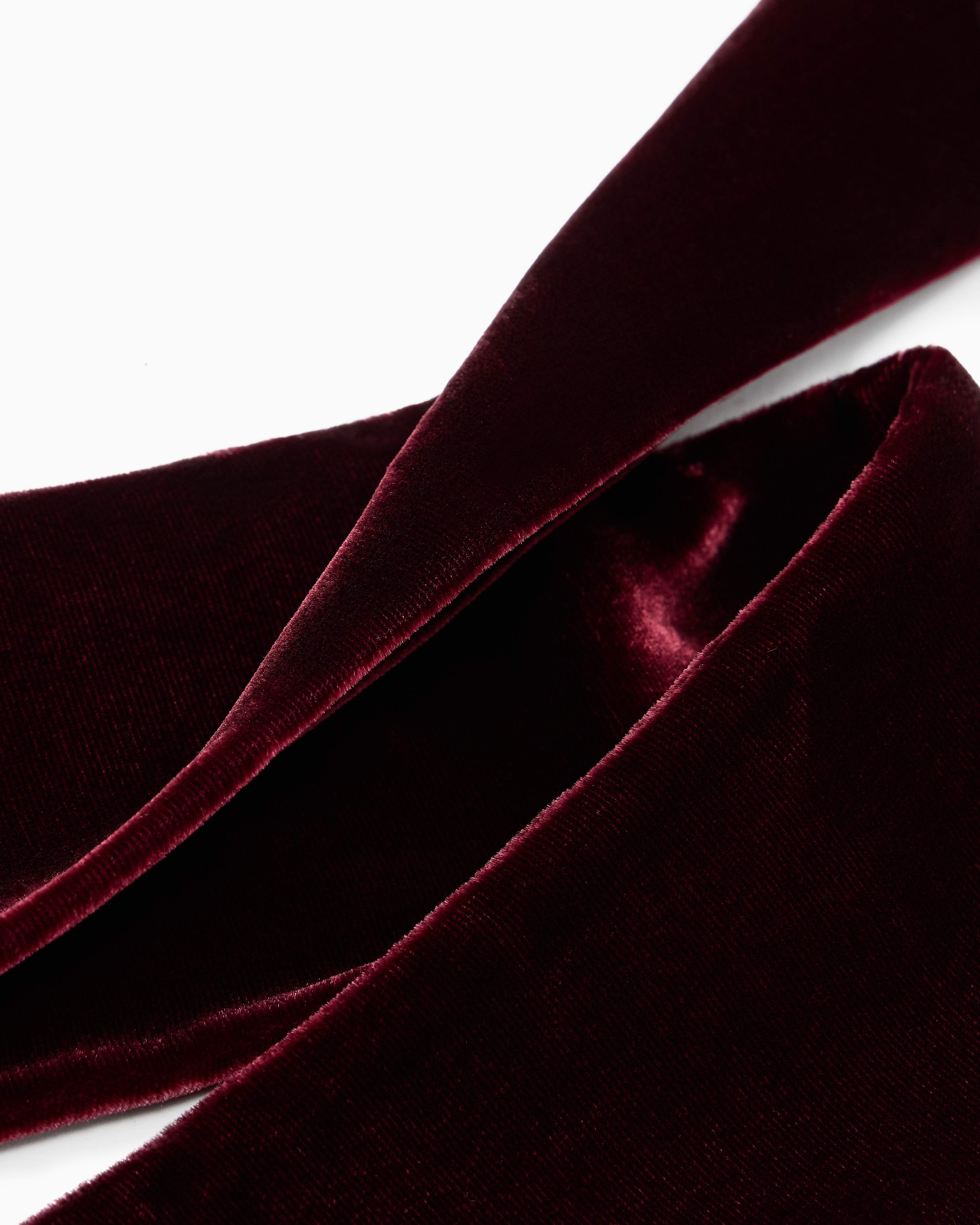 Emporio Armani - Velvet bow tie, Woman, Burgundy, Size: TU