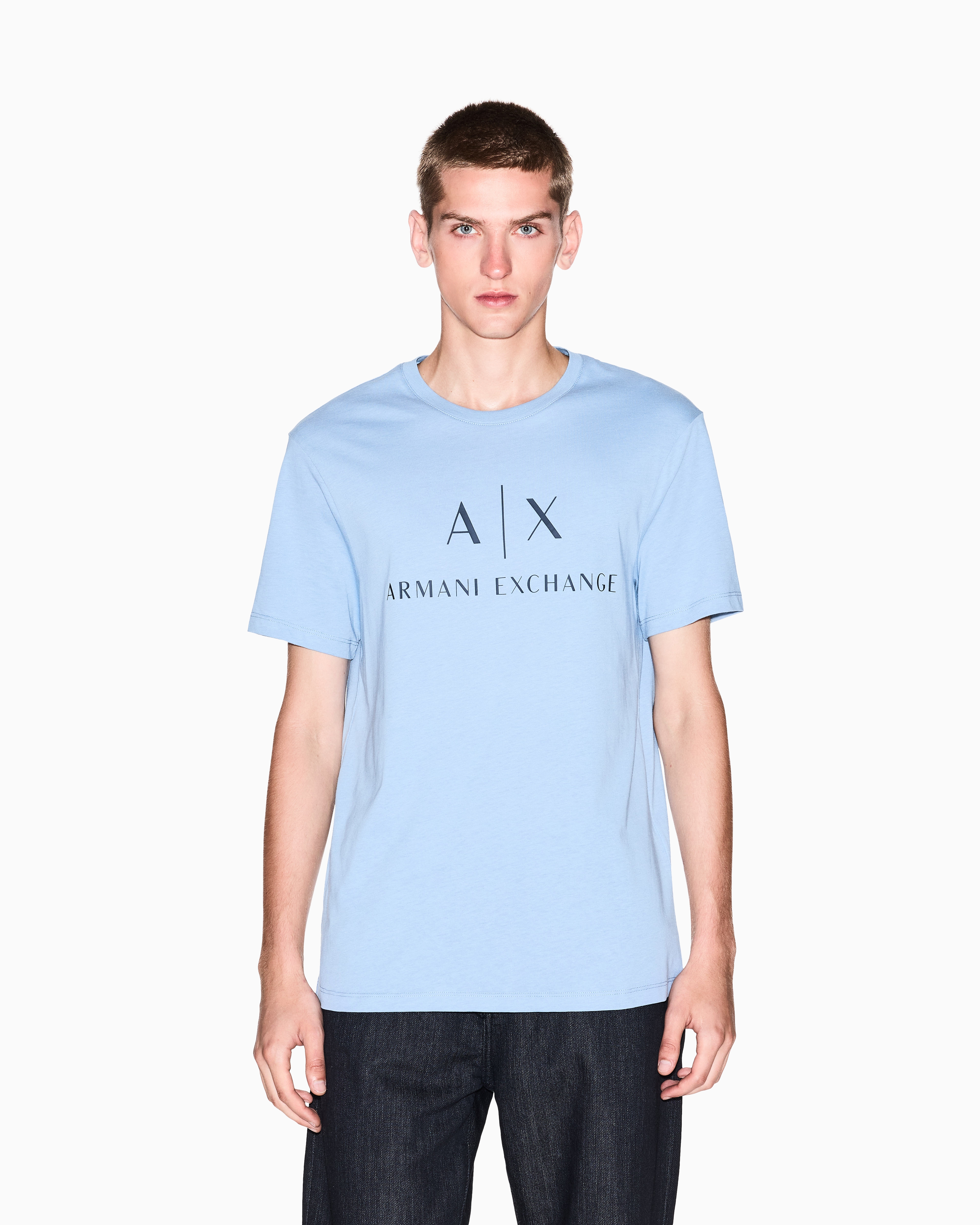 トップス ARMANI Exchange Slim fit jersey T-shirt with logo | Armani Exchange