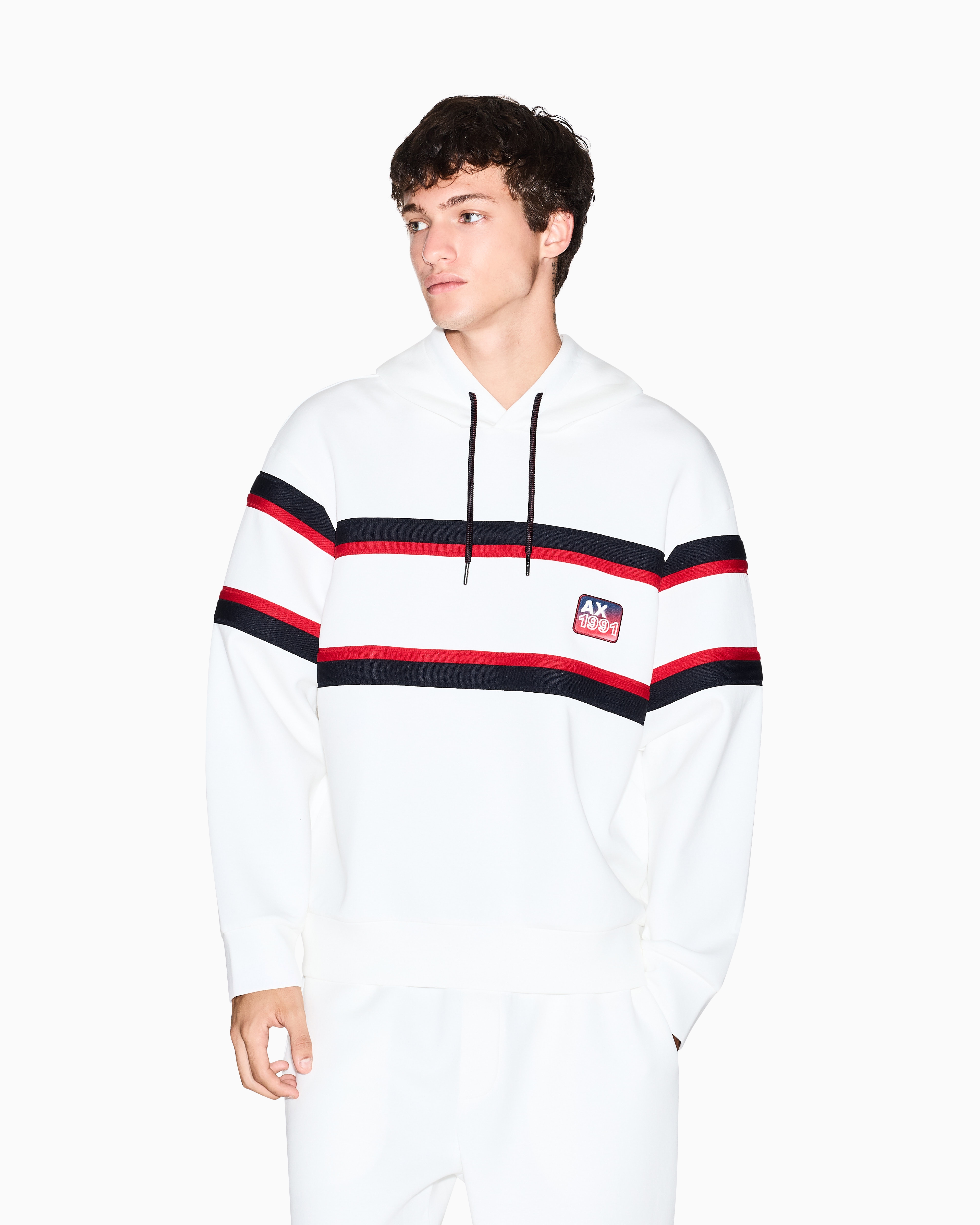 Armani Exchange - Hoodies, Man, White, Size: M