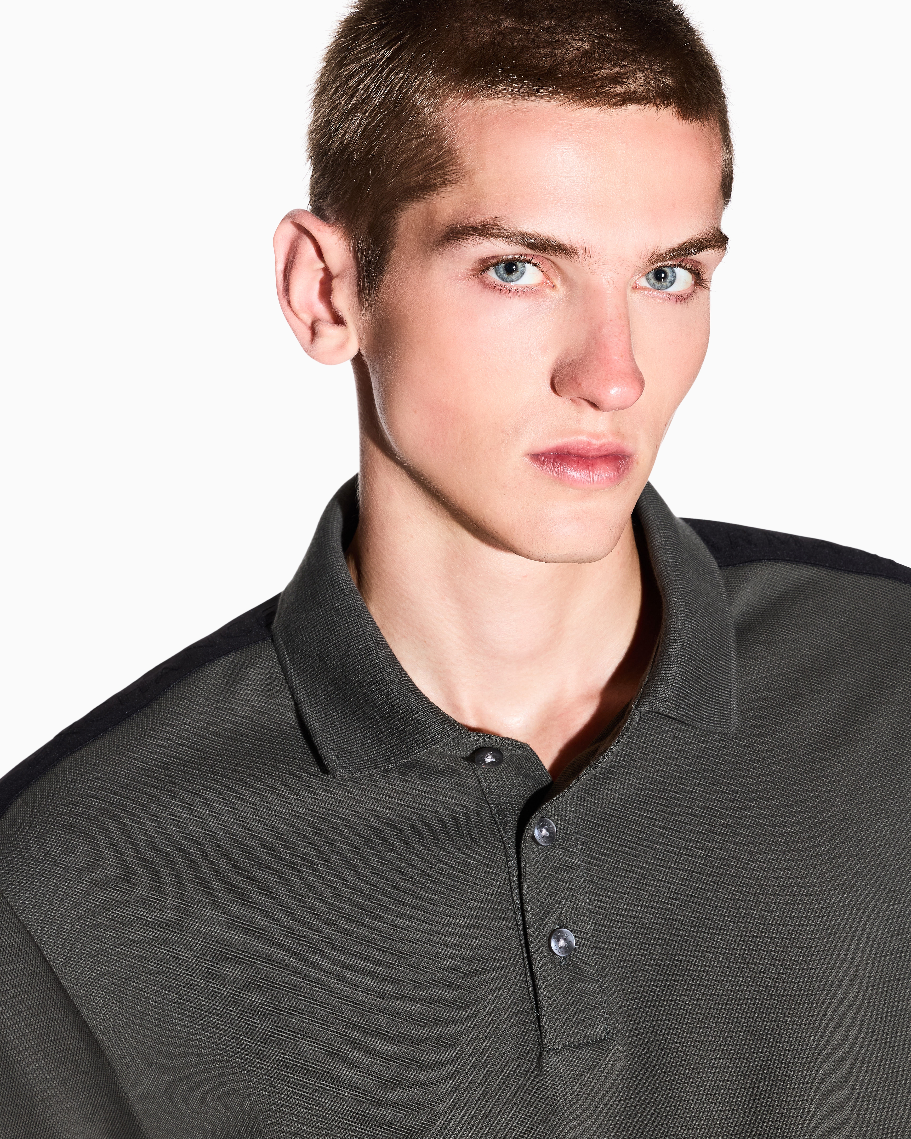 Armani Exchange - Regular fit polo with contrasting tape, Man, Green, Size: