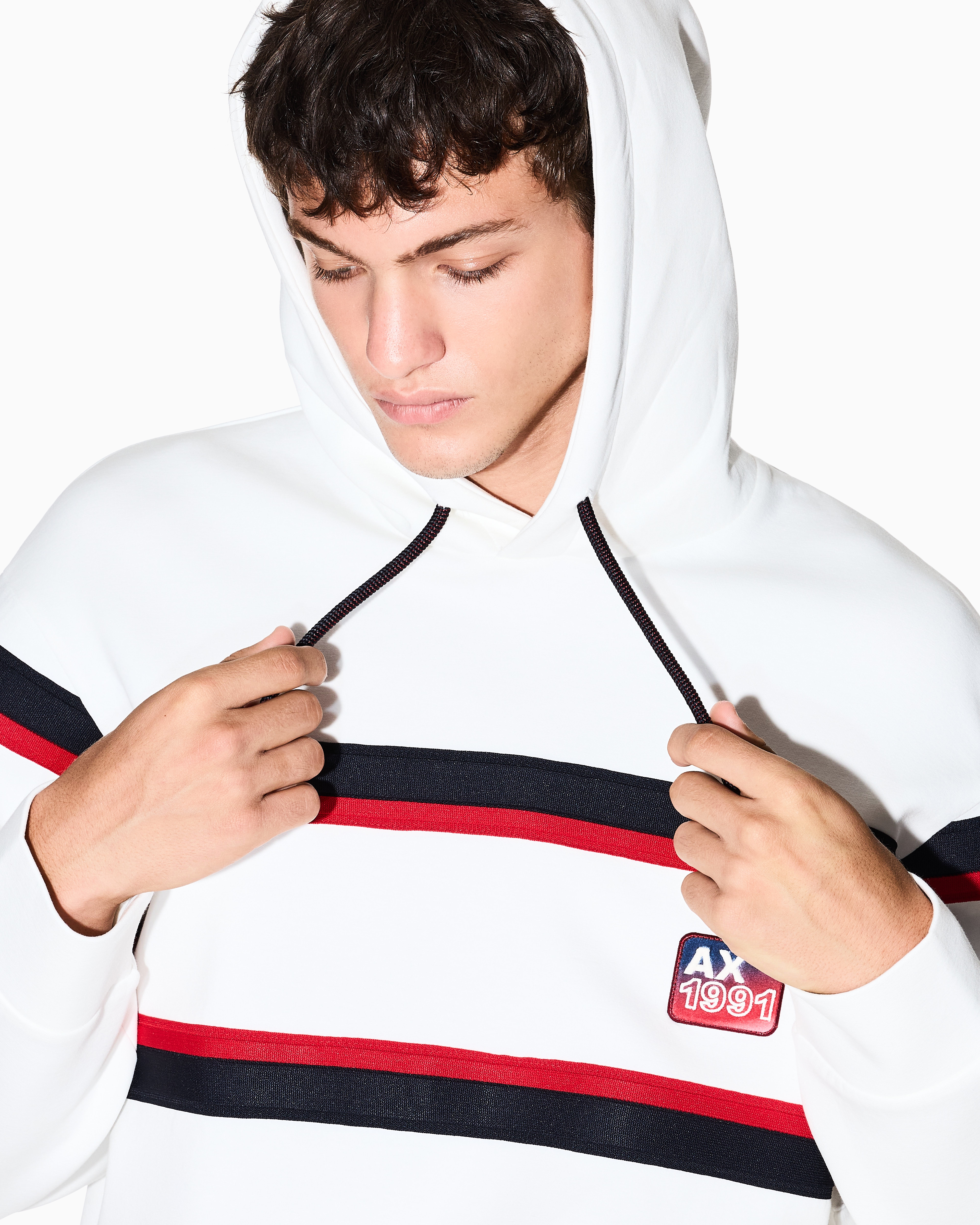 Armani Exchange - Hoodies, Man, White, Size: M