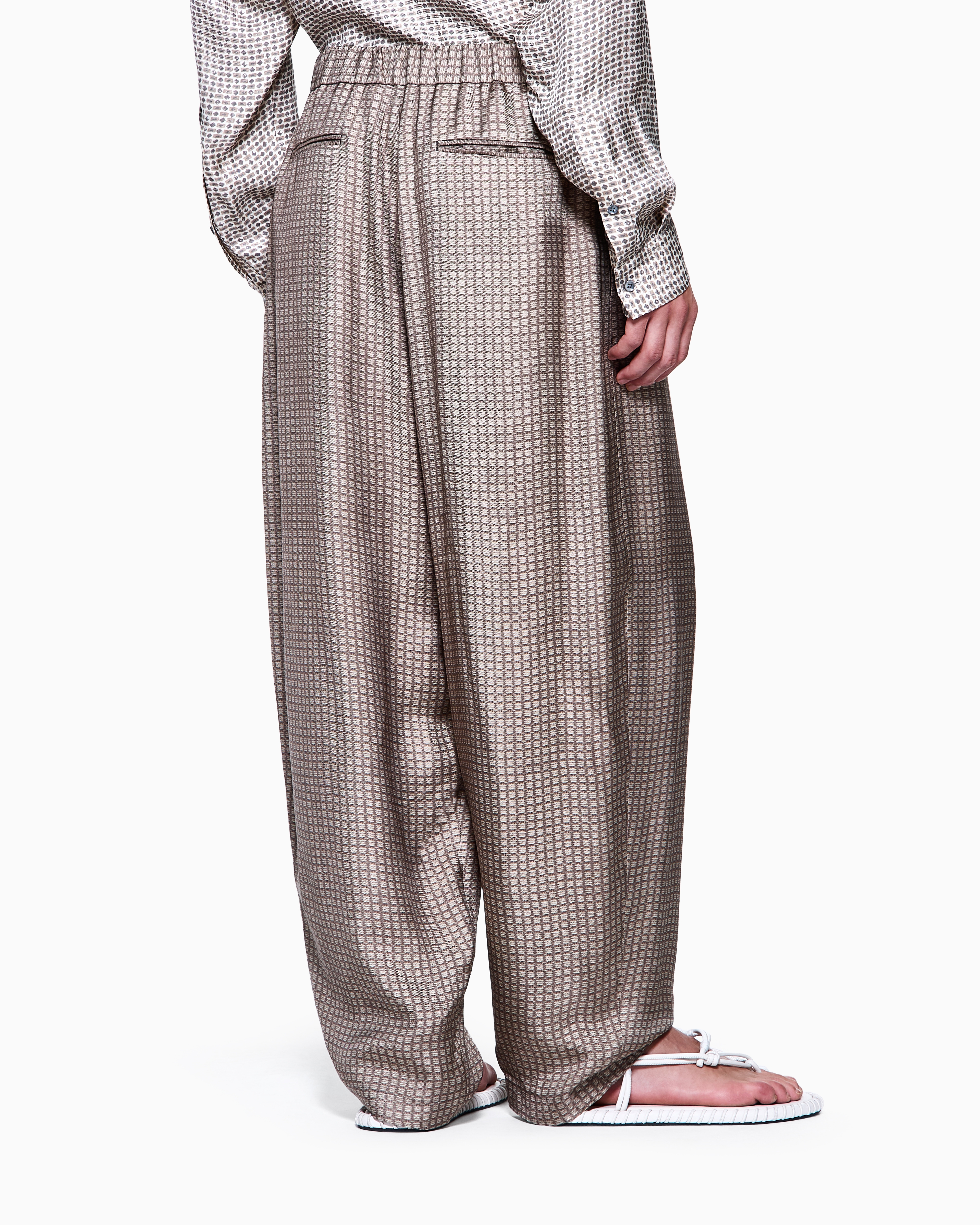 ノータックパンツ ビスコース プリント | Giorgio Armani