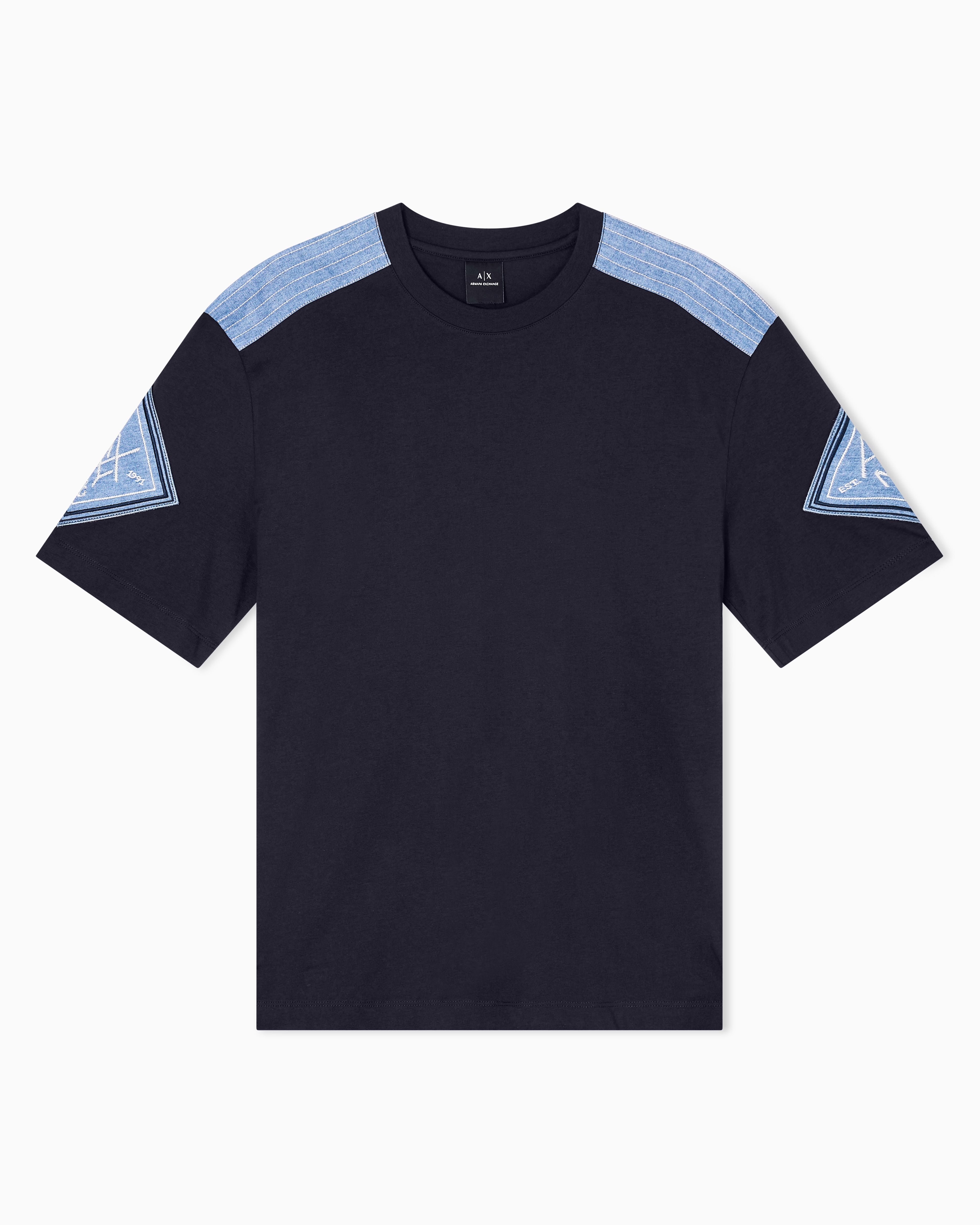 Armani Exchange - Regular Fit T-Shirts, Man, Navy_blue, Size: