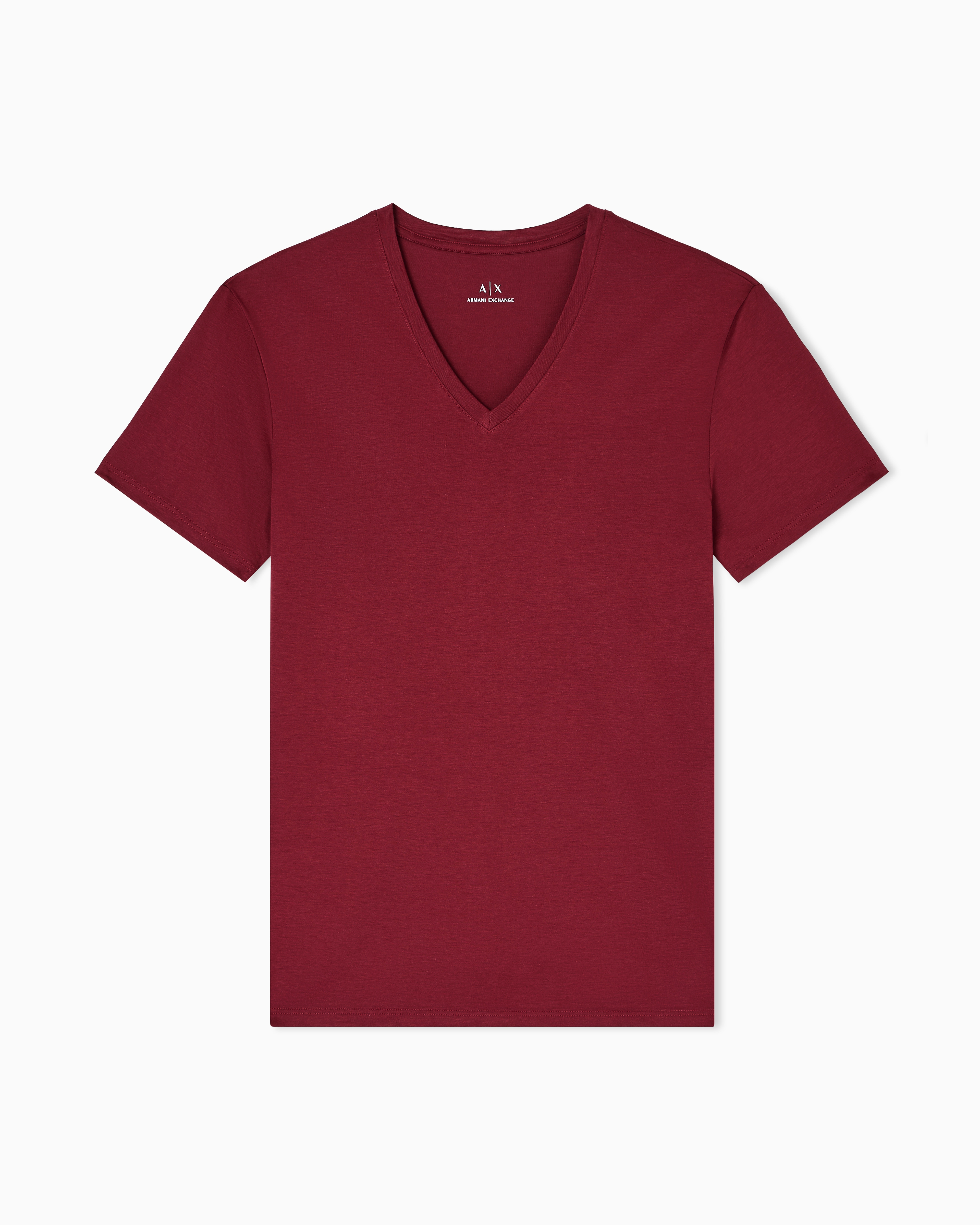 Armani Exchange - Slim fit T-shirt Pima cotton jersey, Man, Burgundy, Size: