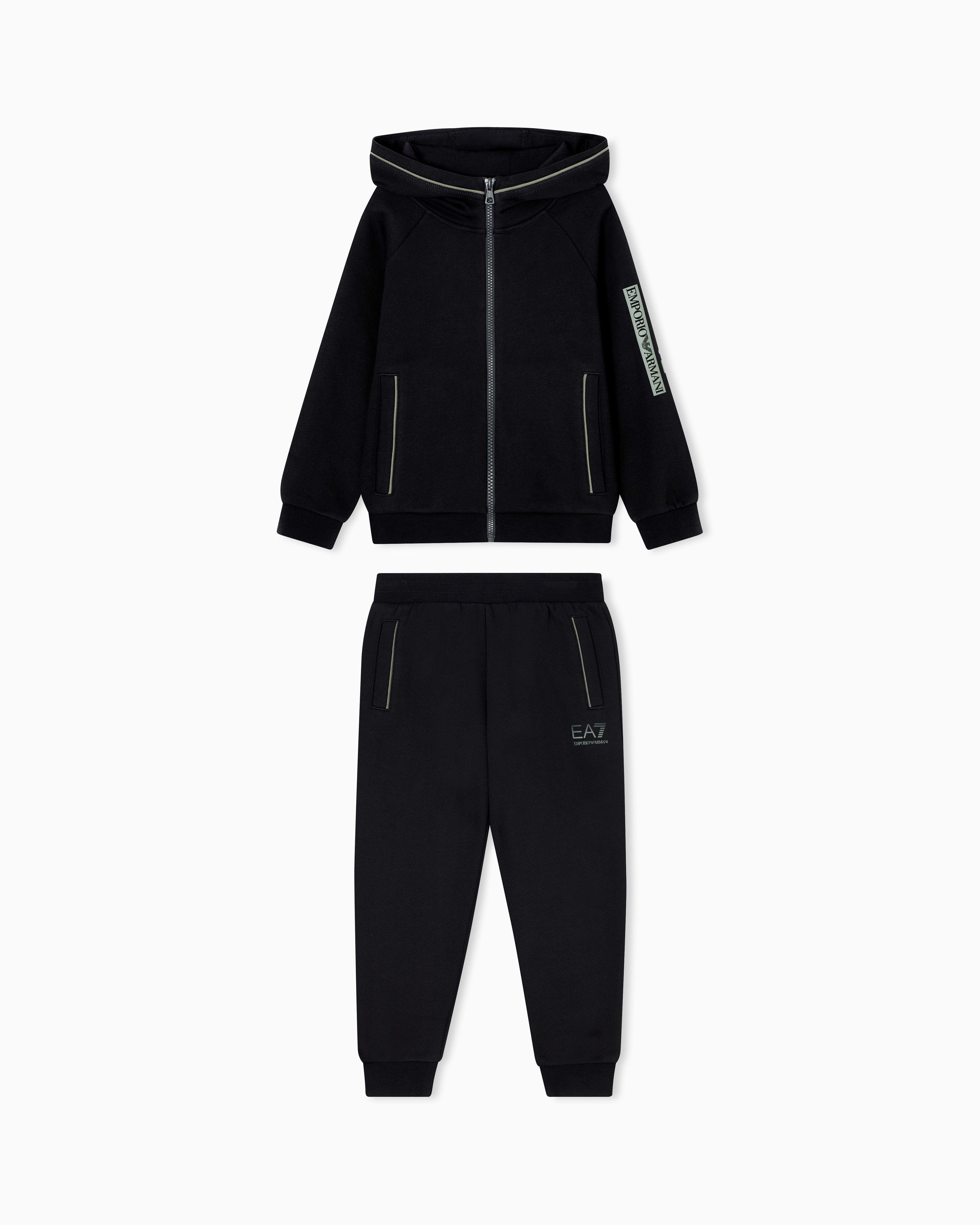 Ea7 Tuta Visibility Boy In Misto Cotone Organico Asv