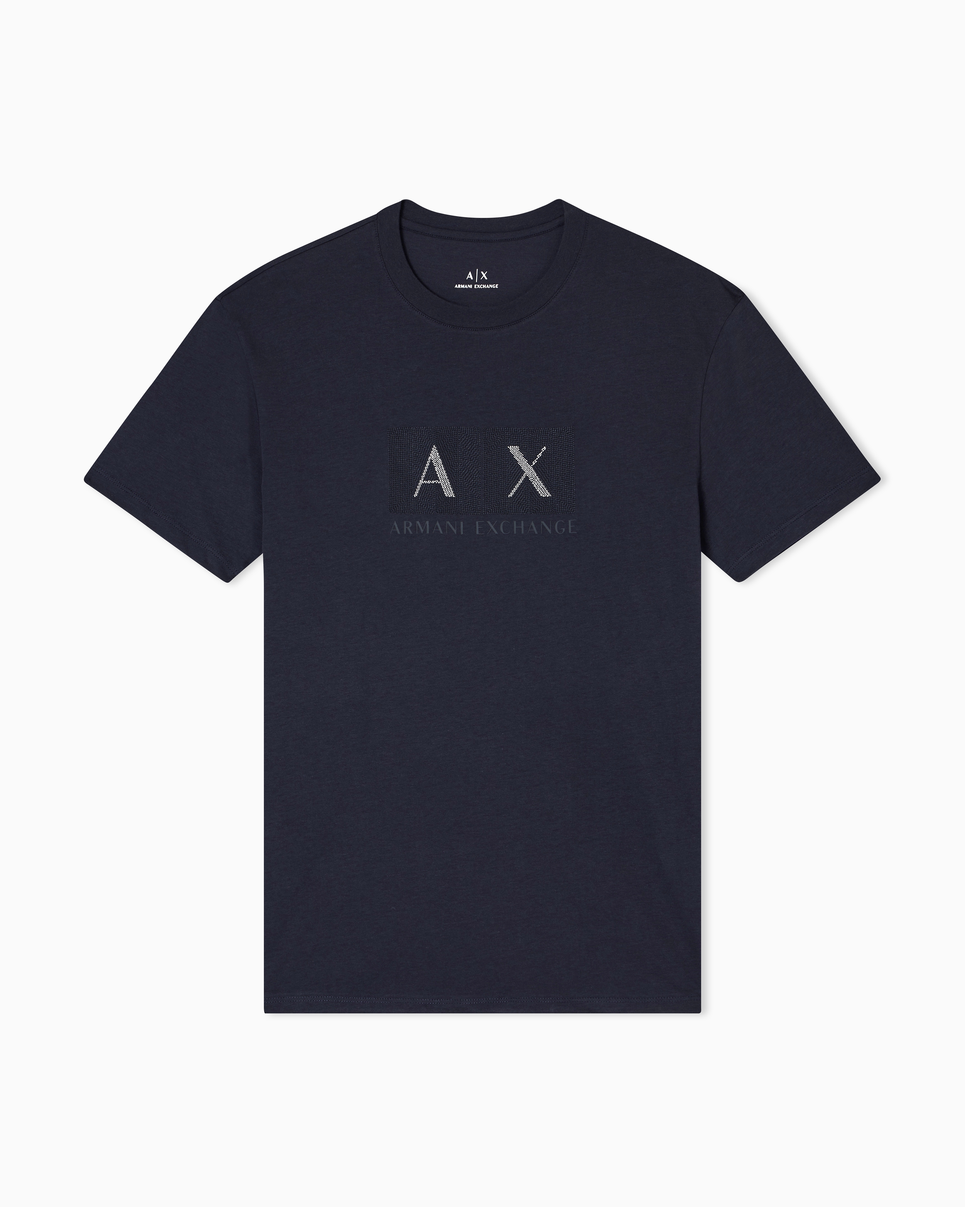 Armani Exchange - Regular Fit T-Shirts, Man, Navy Blue, Size: