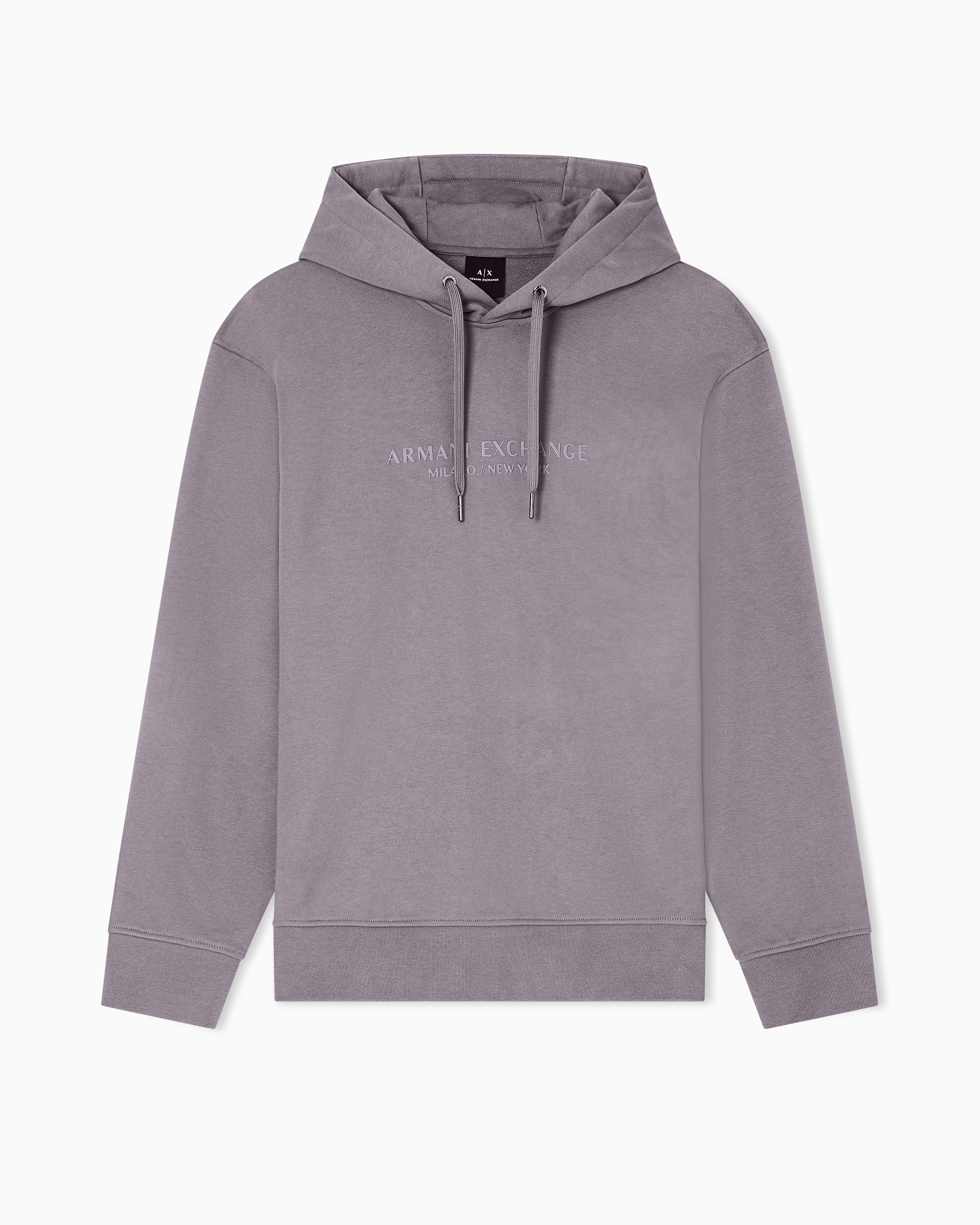 Armani Exchange - HOODED COTTON LOGO SWEATSHIRT, Man, Grey, Size: