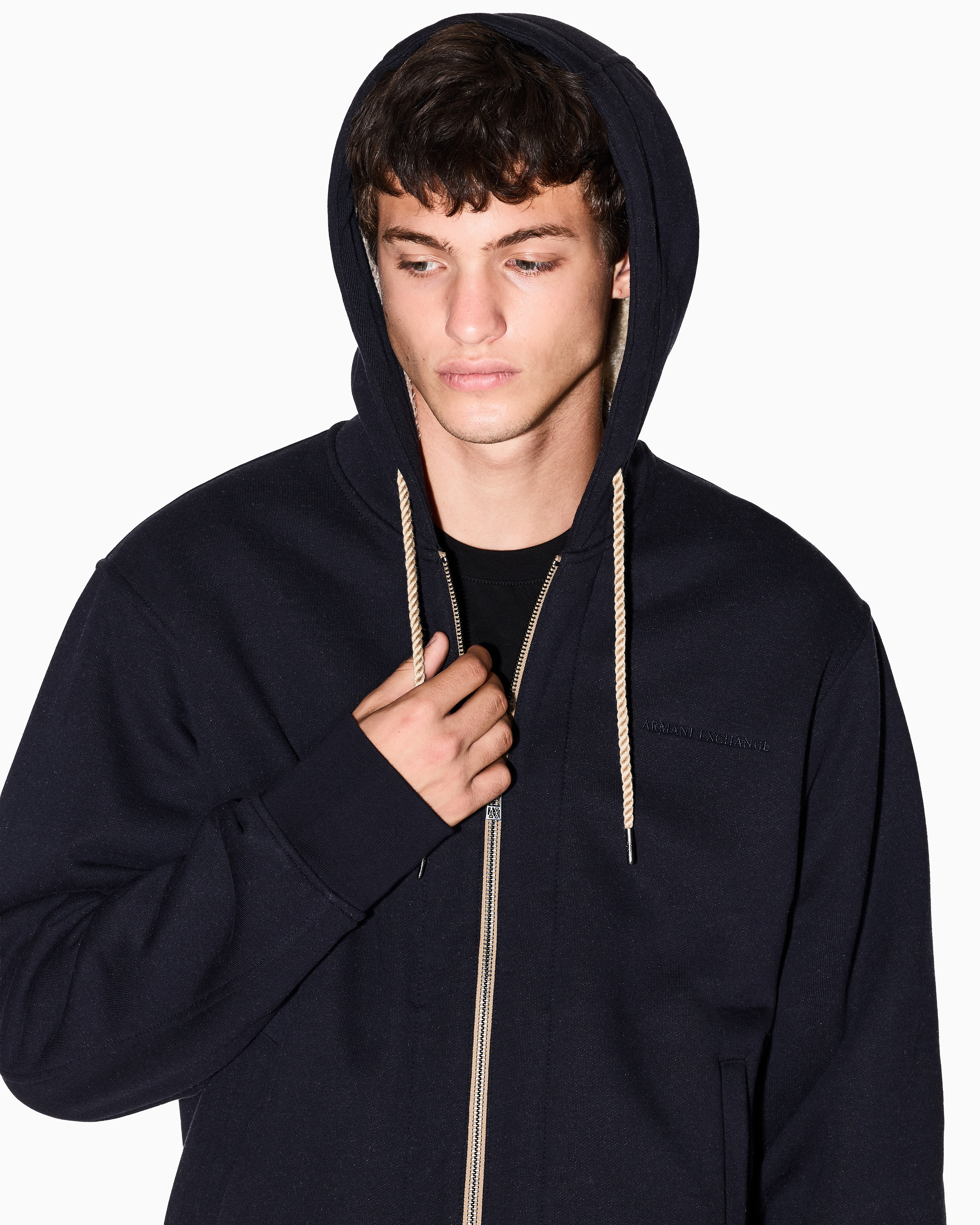 Armani Exchange - Zip-up hoodie, Man, Navy_blue, Size: