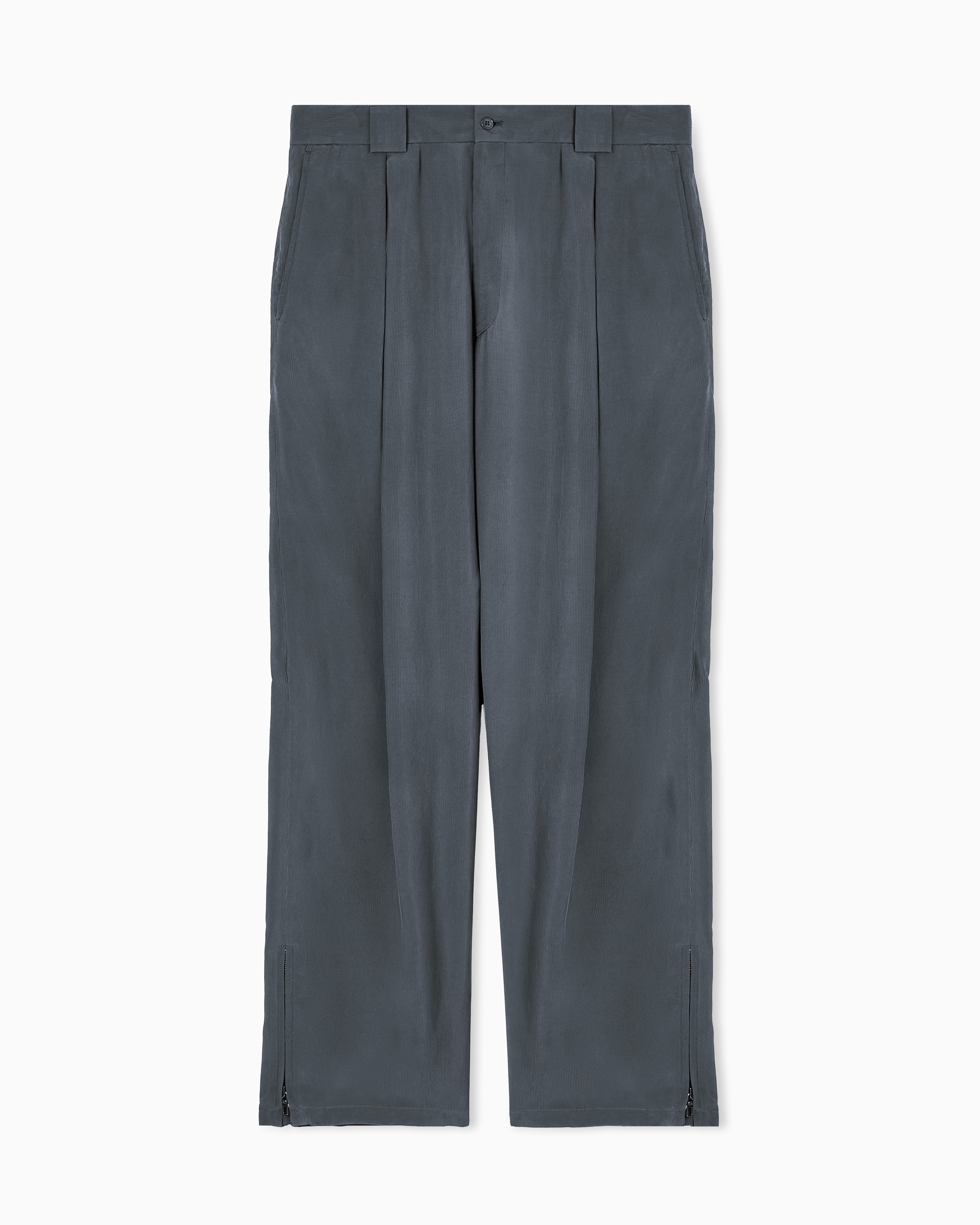 Giorgio Armani Green Single-Pleat Viscose Trousers