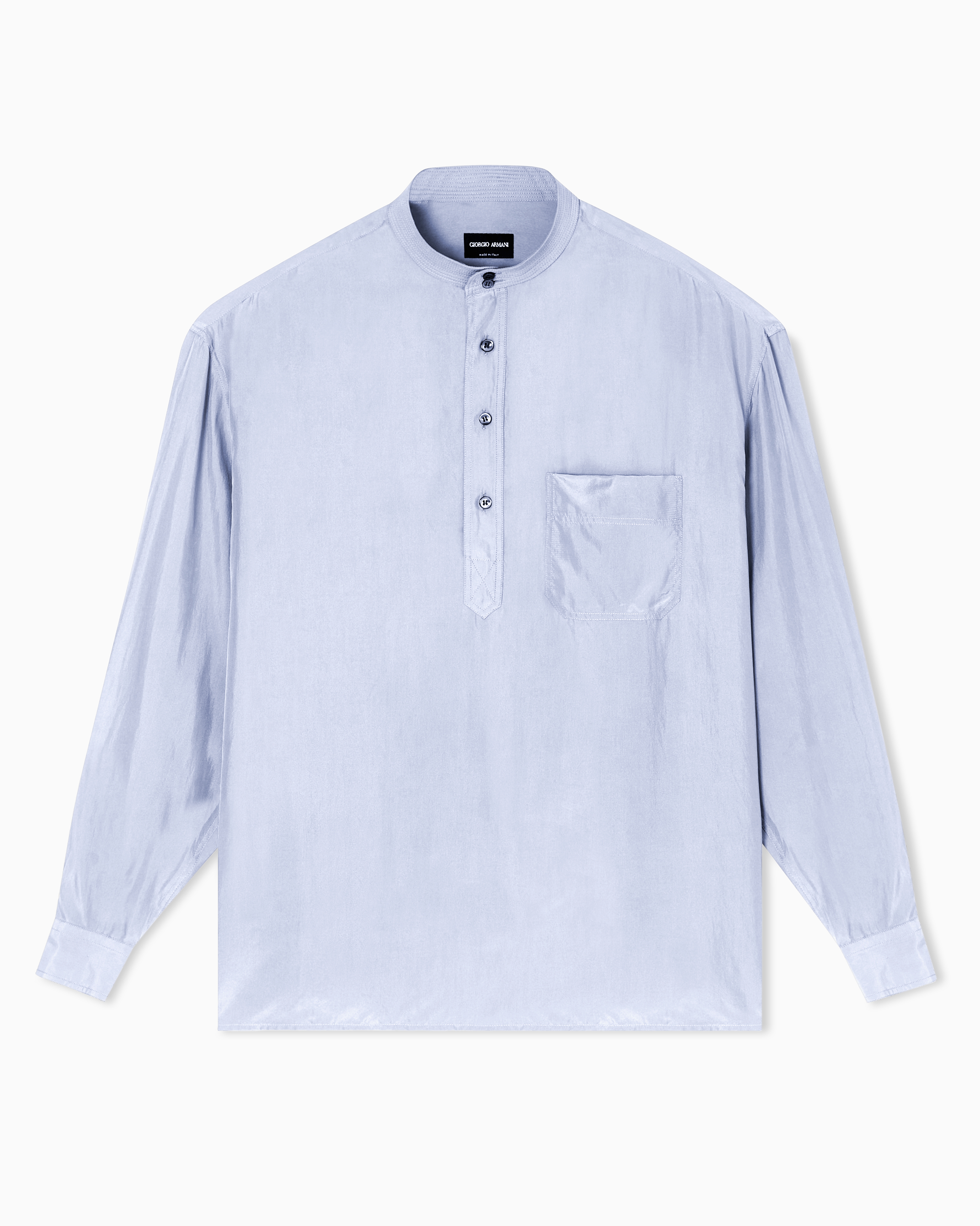 Giorgio Armani Grey Silk Habotai Shirt