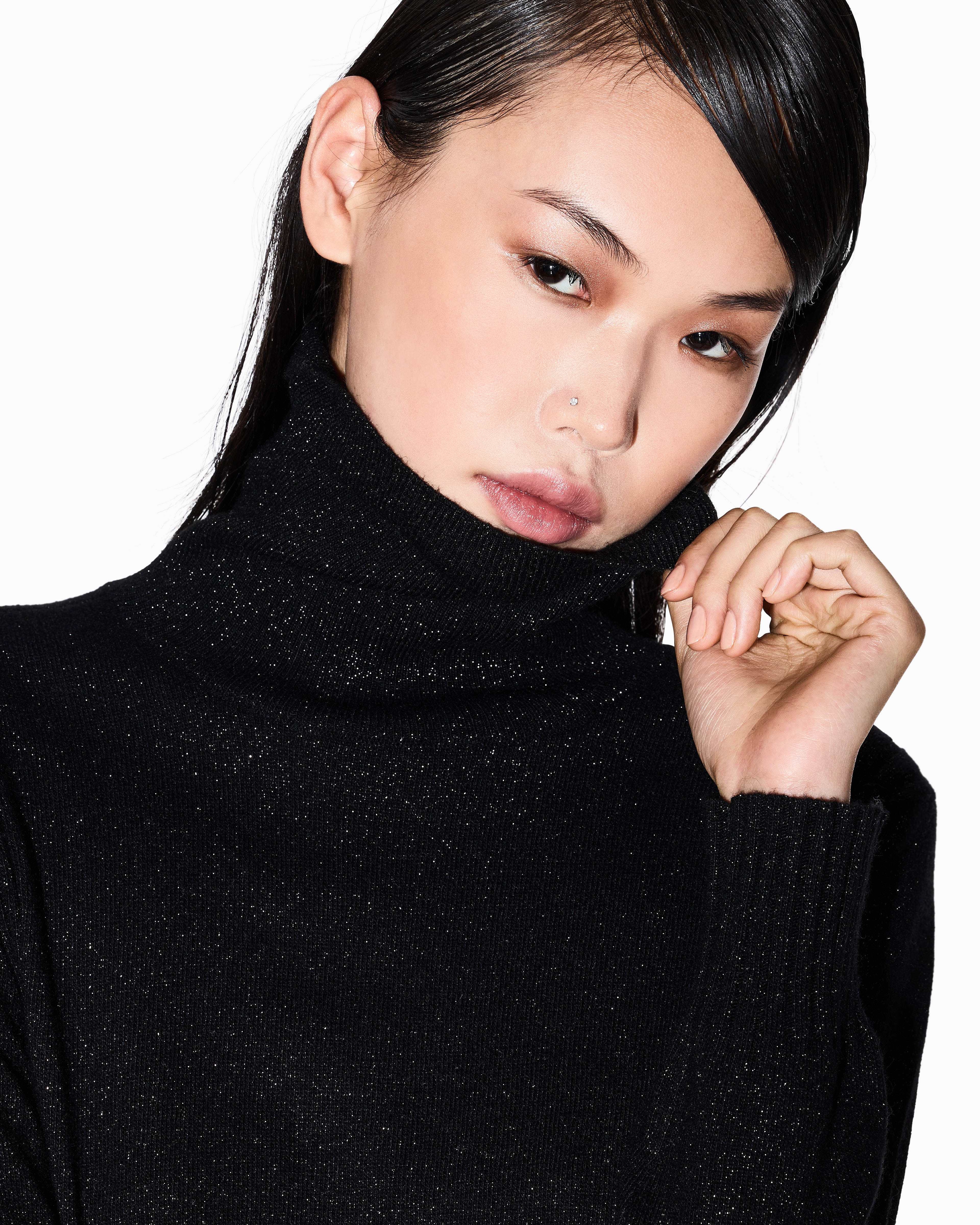 Armani Exchange - Turtlenecks, Woman, Black, Size: