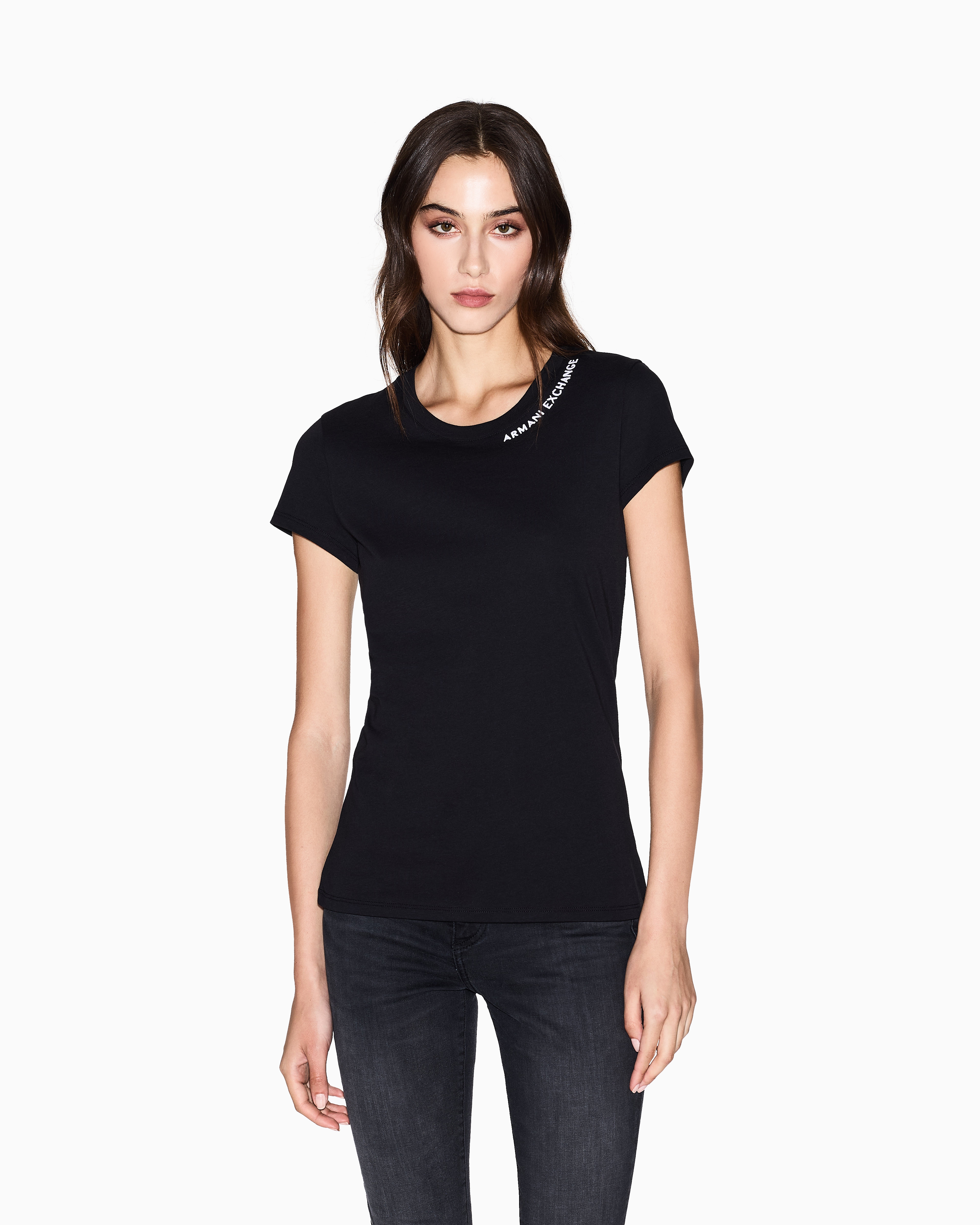 T-shirt with logo on the neckline